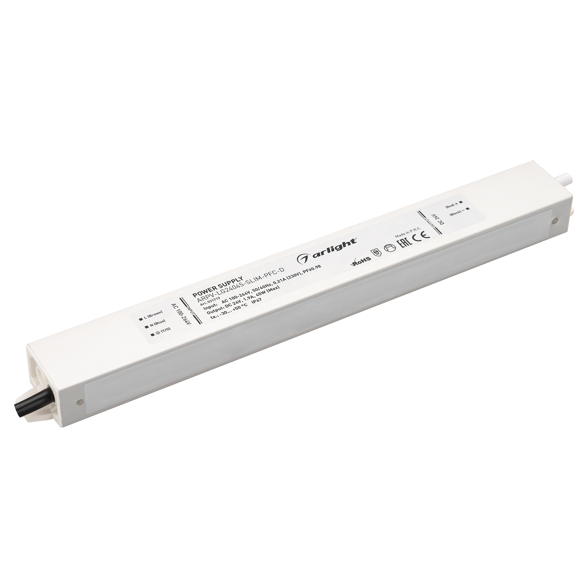Блок питания ARPV-LG24045-SLIM-PFC-D (24V, 1.9A, 45W) 031719 - Arlight