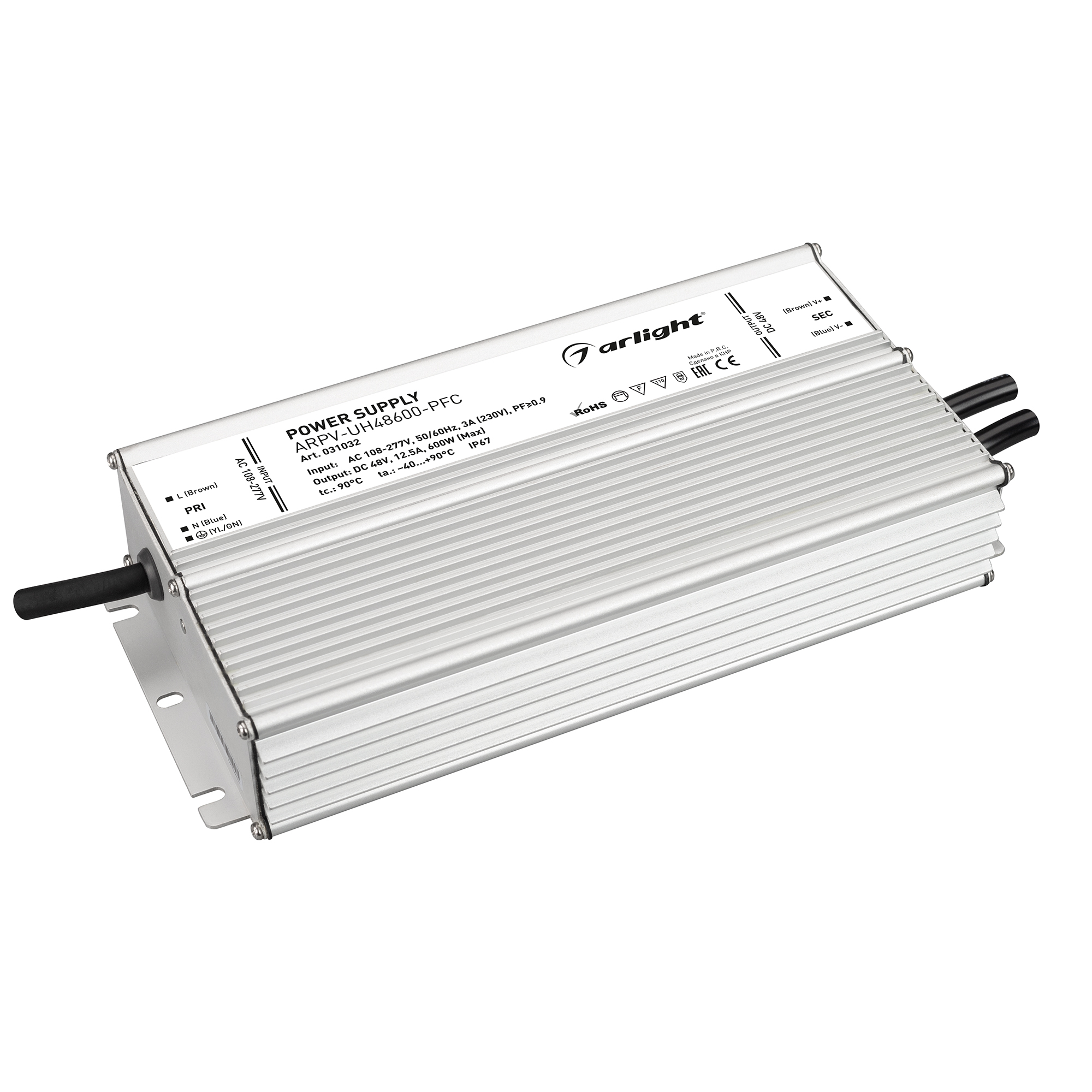 Блок питания ARPV-UH48600-PFC (48V, 12.5A, 600W) 031032 - Arlight