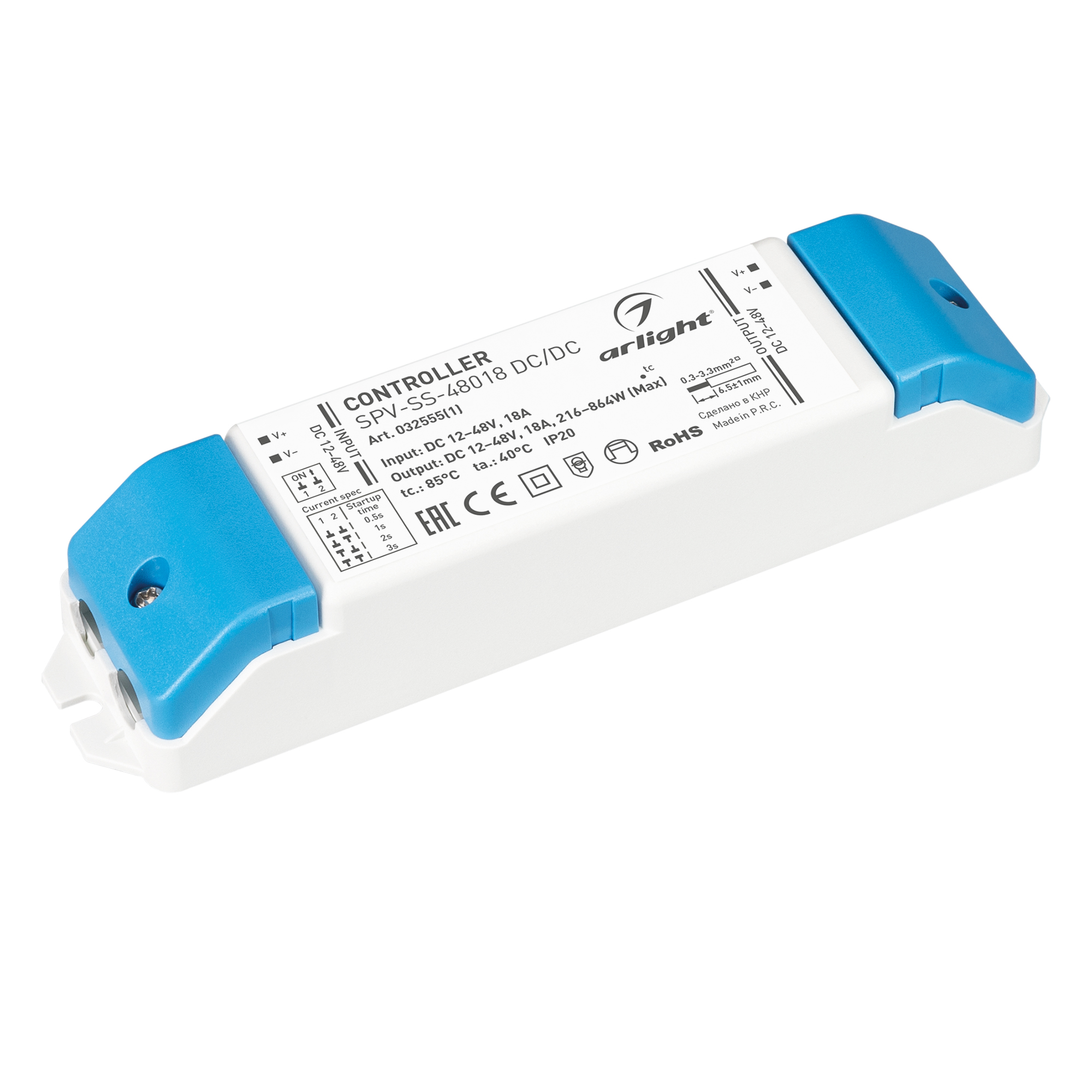Контроллер плавного включения SPV-SS-48018 DC/DC (12-48V, 18A) 032555(1) - Arlight