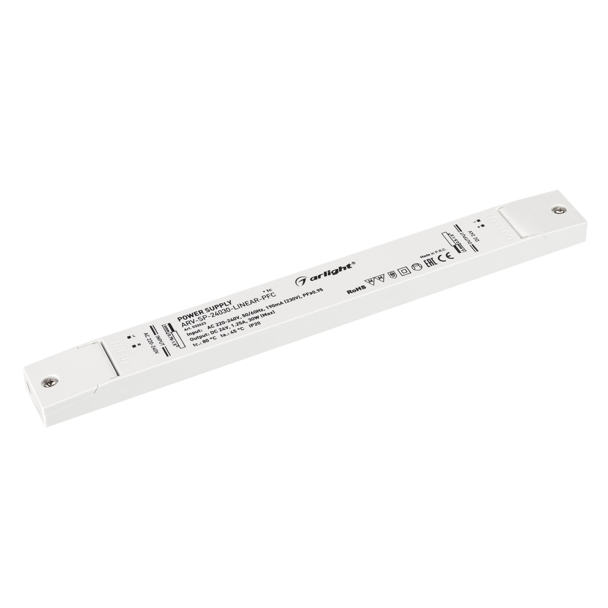 Блок питания ARV-SP-24030-LINEAR-PFC (24V, 1.25A, 30W) 032623 - Arlight
