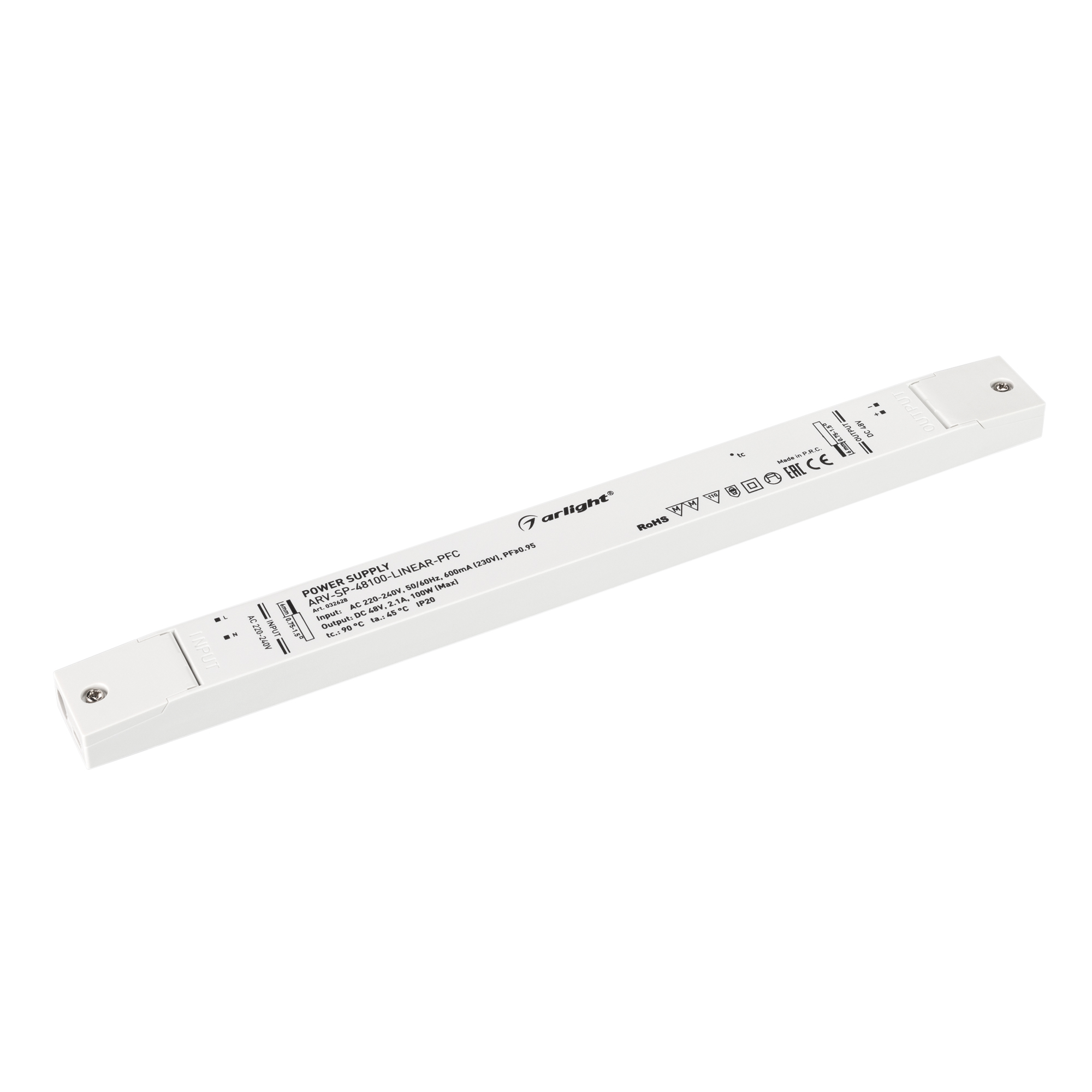 Блок питания ARV-SP-48100-LINEAR-PFC (48V, 2.1A, 100W) 032628 - Arlight