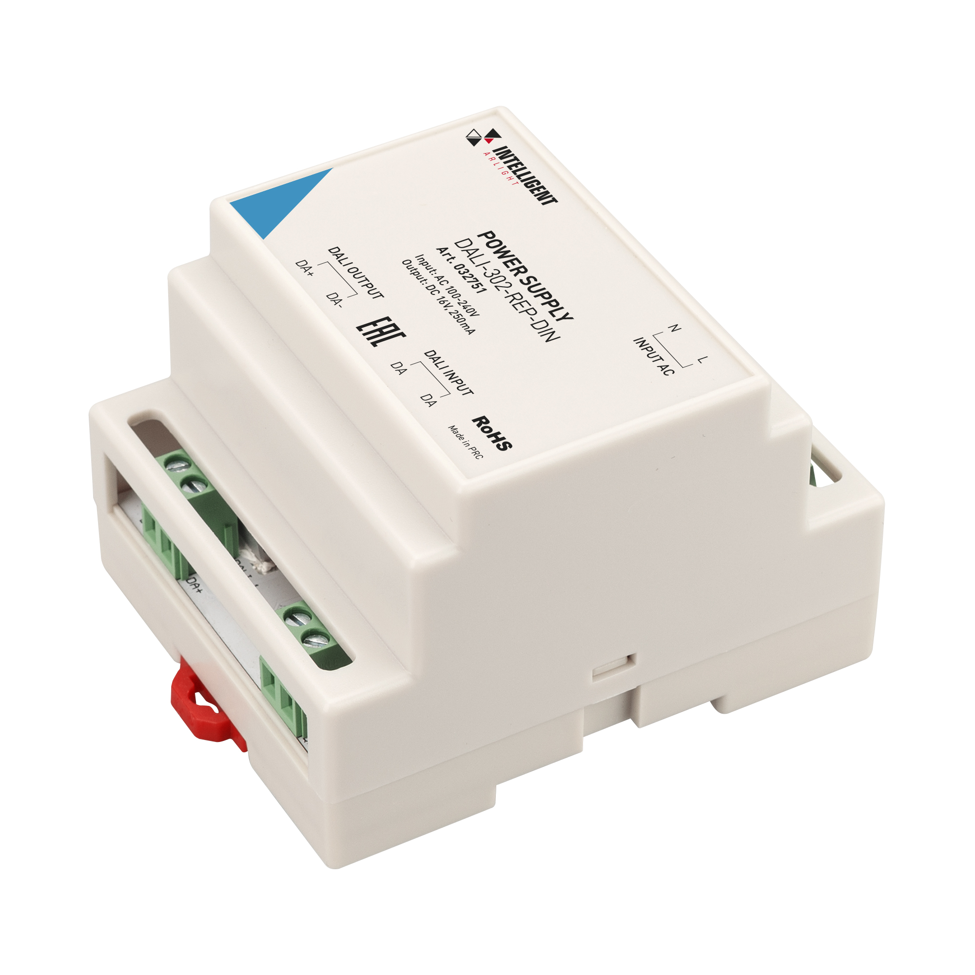 INTELLIGENT ARLIGHT Блок питания шины DALI-302-REP-DIN (230V, 250mA) 032751 - Arlight