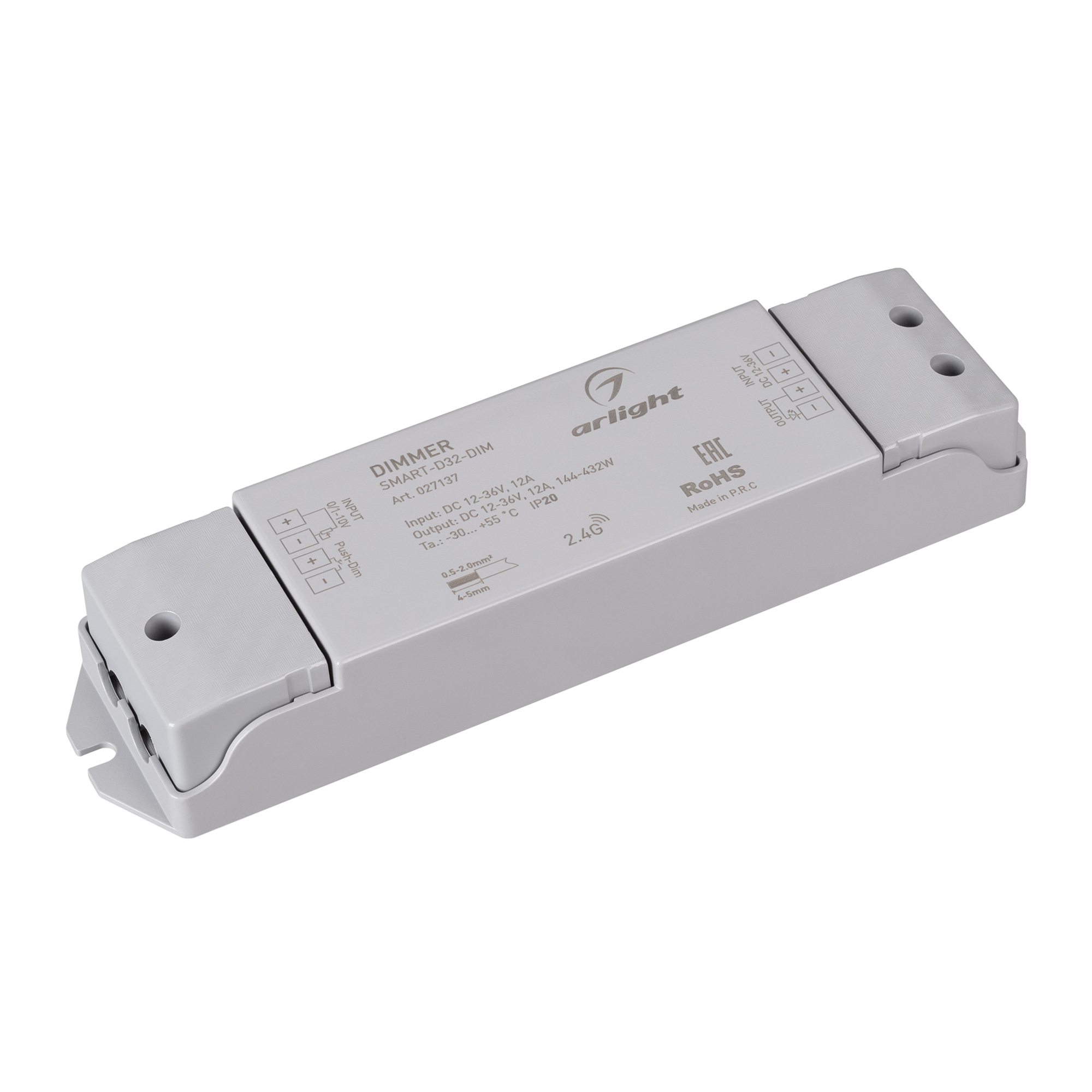 Диммер SMART-D32-DIM (12-36V, 12A, 0/1-10V) 027137 - Arlight