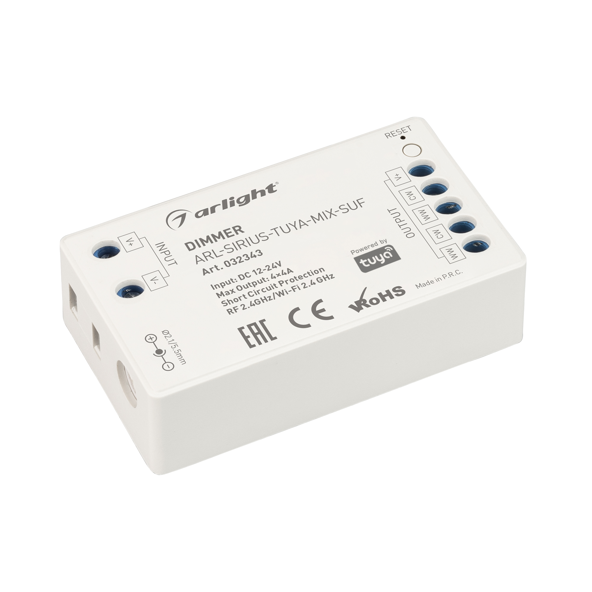 Диммер ARL-SIRIUS-TUYA-MIX-SUF (12-24V, 4x4A, 2.4G) 032343 - Arlight