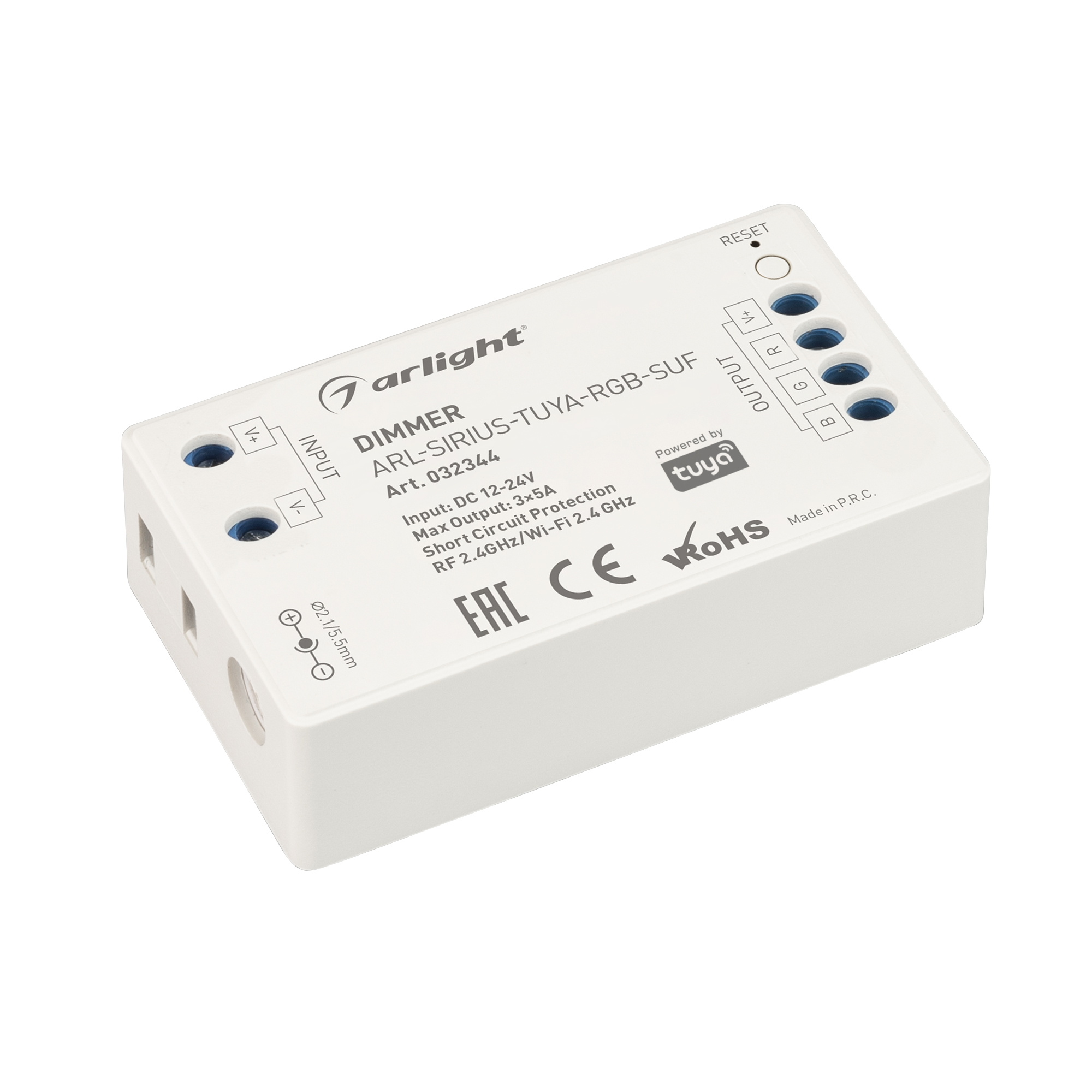Диммер ARL-SIRIUS-TUYA-RGB-SUF (12-24V, 3x5A, 2.4G) 032344 - Arlight