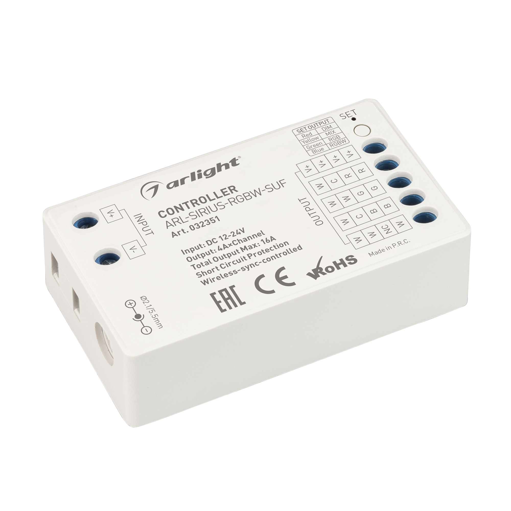 Контроллер ARL-SIRIUS-RGBW-SUF (12-24V, 4x4A, 2.4G) 032351 - Arlight