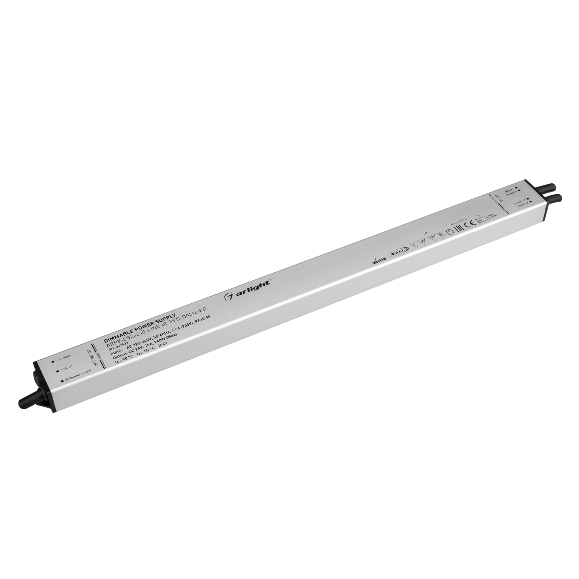 Блок питания ARPV-LG24240-LINEAR-PFC-DALI2-PD (24V, 10A, 240W) 033539 - Arlight