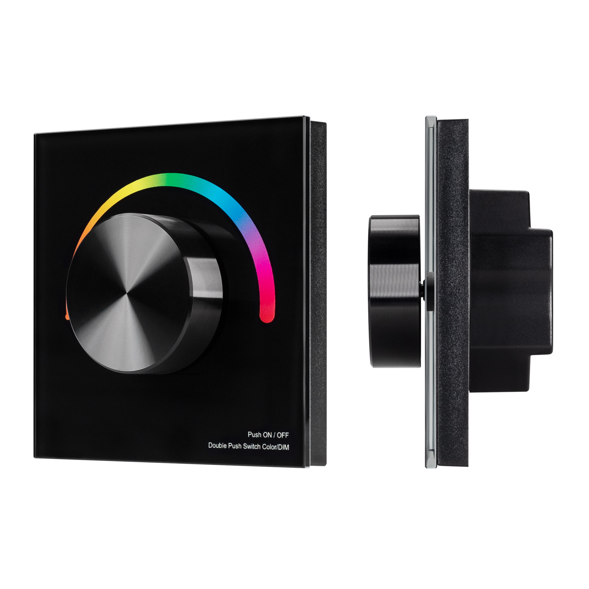 Панель SMART-P8-RGB-G-IN Black (12-24V, 3x4A, Rotary, 2.4G) 033763 - Arlight