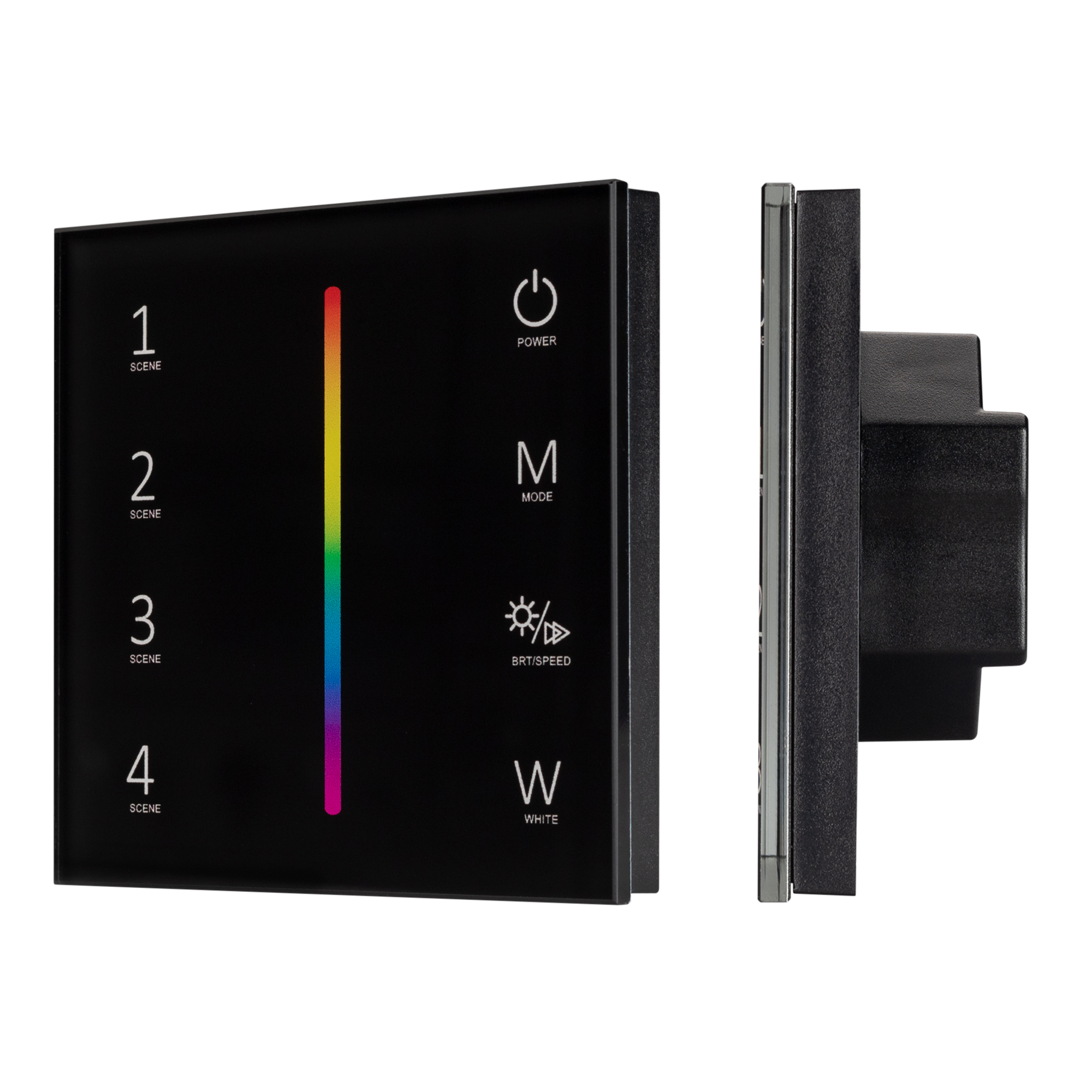 Панель SMART-P22-RGBW-G-IN Black (12-24V, 4x3A, Sens, 2.4G) 033766 - Arlight
