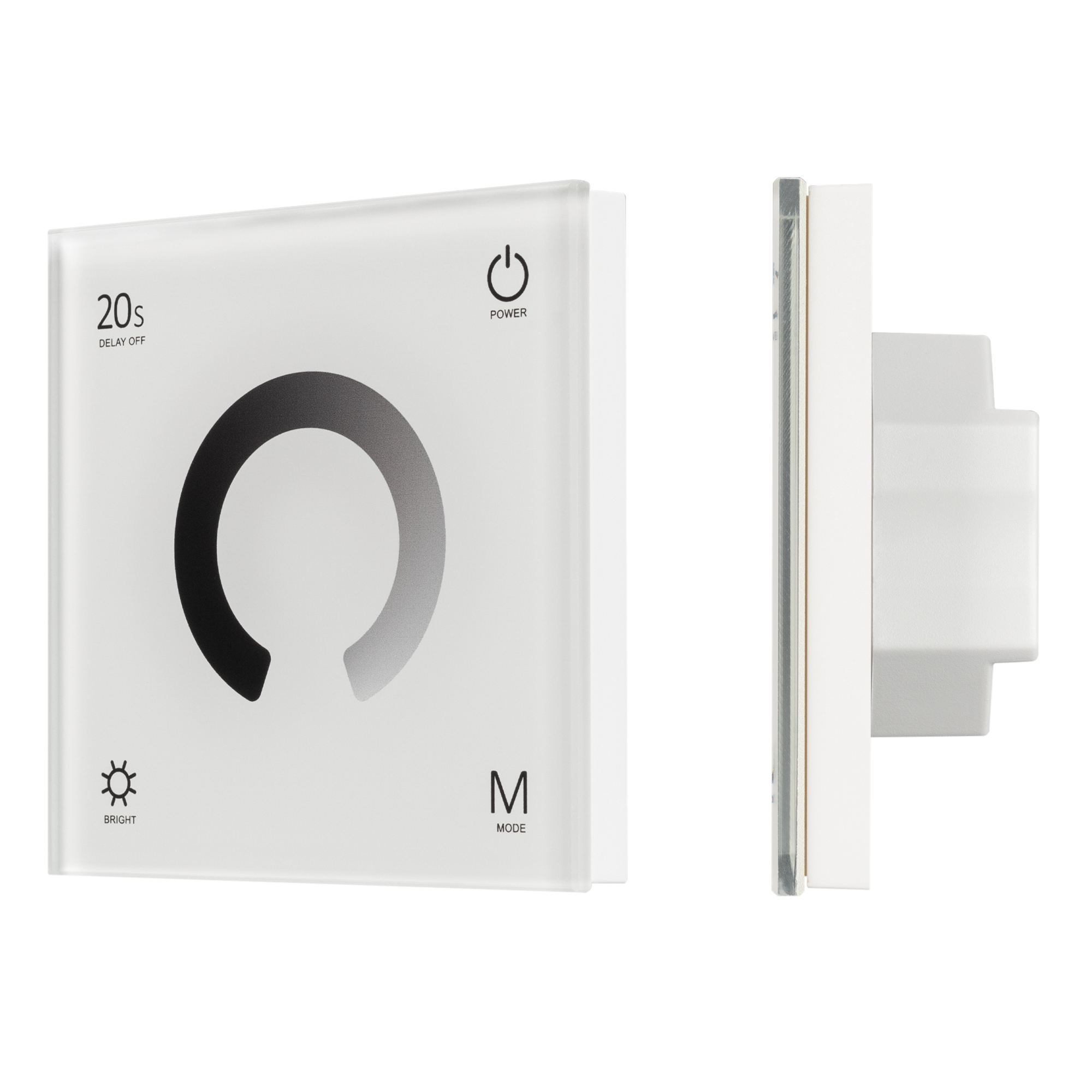 Панель SMART-P4-DIM-G-IN White (12-24V, 4x3A, Sens, 2.4G) 034774 - Arlight