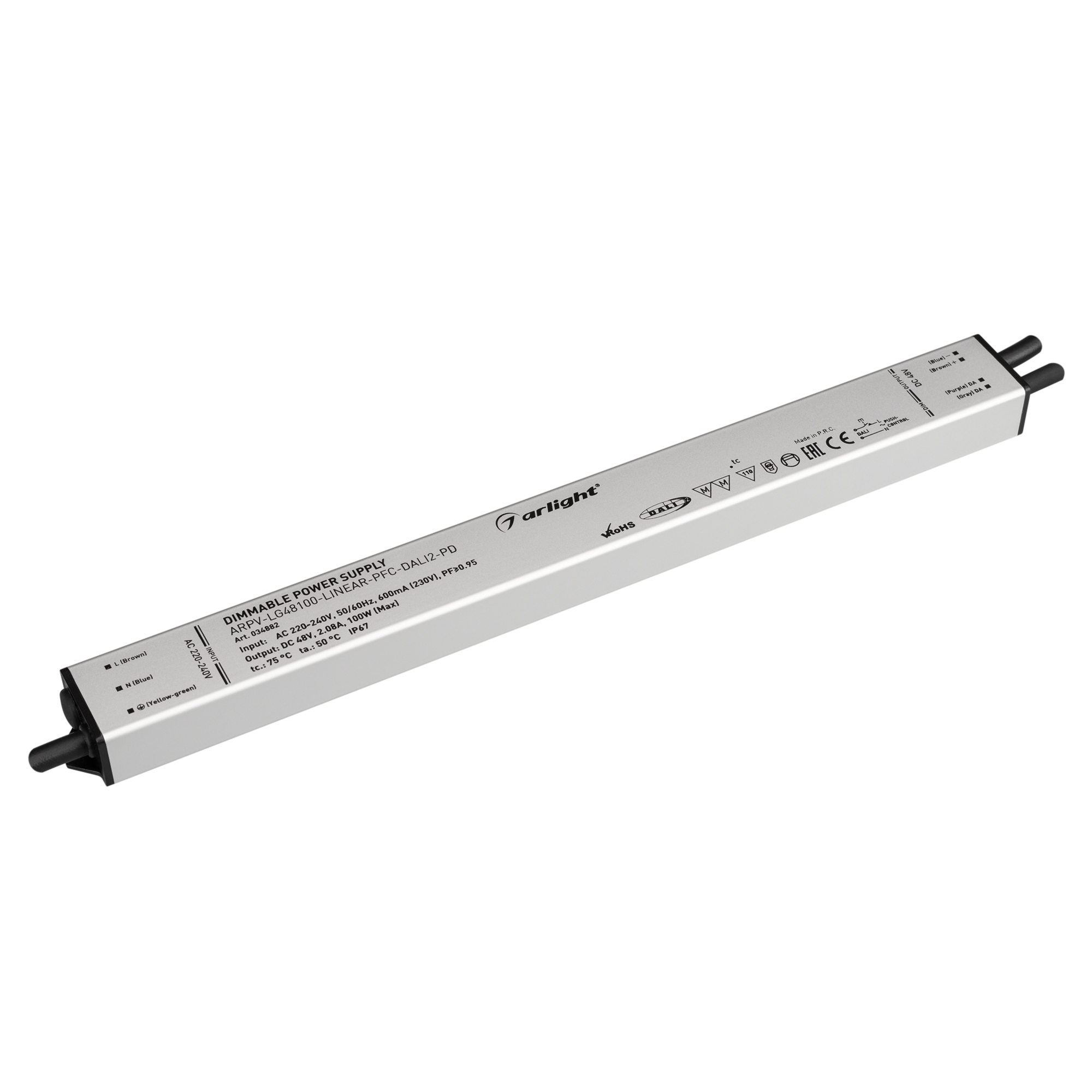 Блок питания ARPV-LG48100-LINEAR-PFC-DALI2-PD (48V, 2.08A, 100W) 034882 - Arlight