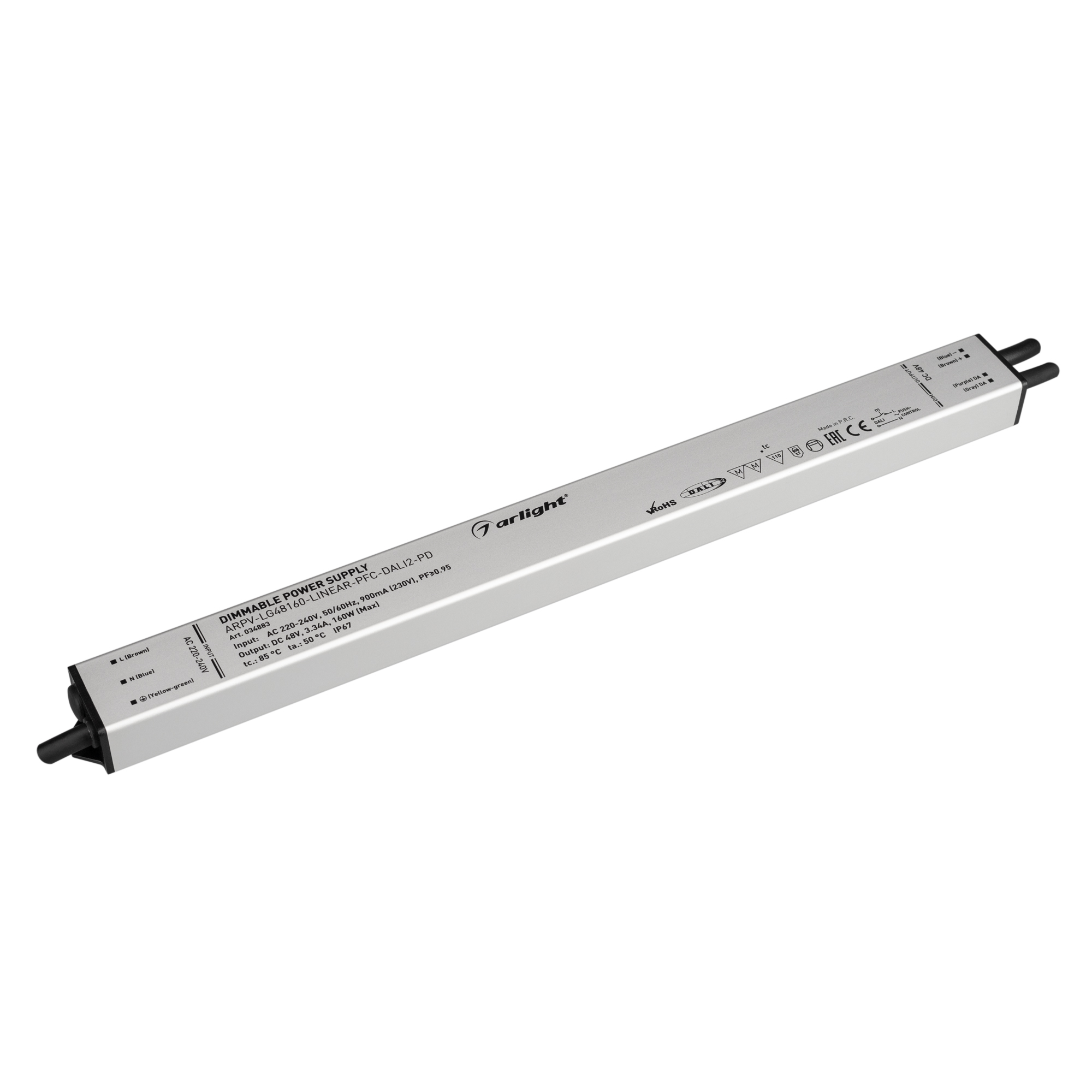 Блок питания ARPV-LG48160-LINEAR-PFC-DALI2-PD (48V, 3.34A, 160W) 034883 - Arlight