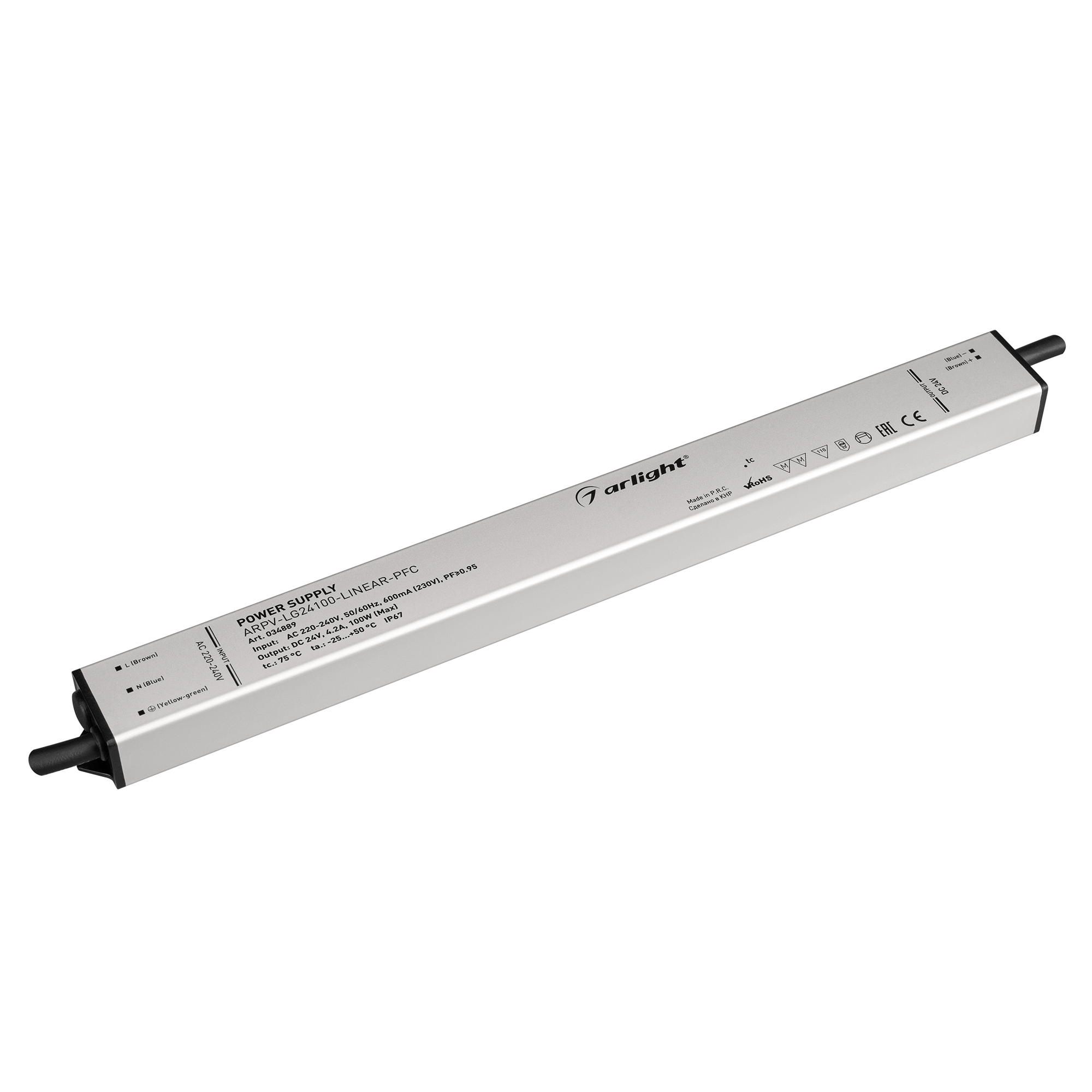 Блок питания ARPV-LG24100-LINEAR-PFC (24V, 4.2A, 100W) 034889 - Arlight