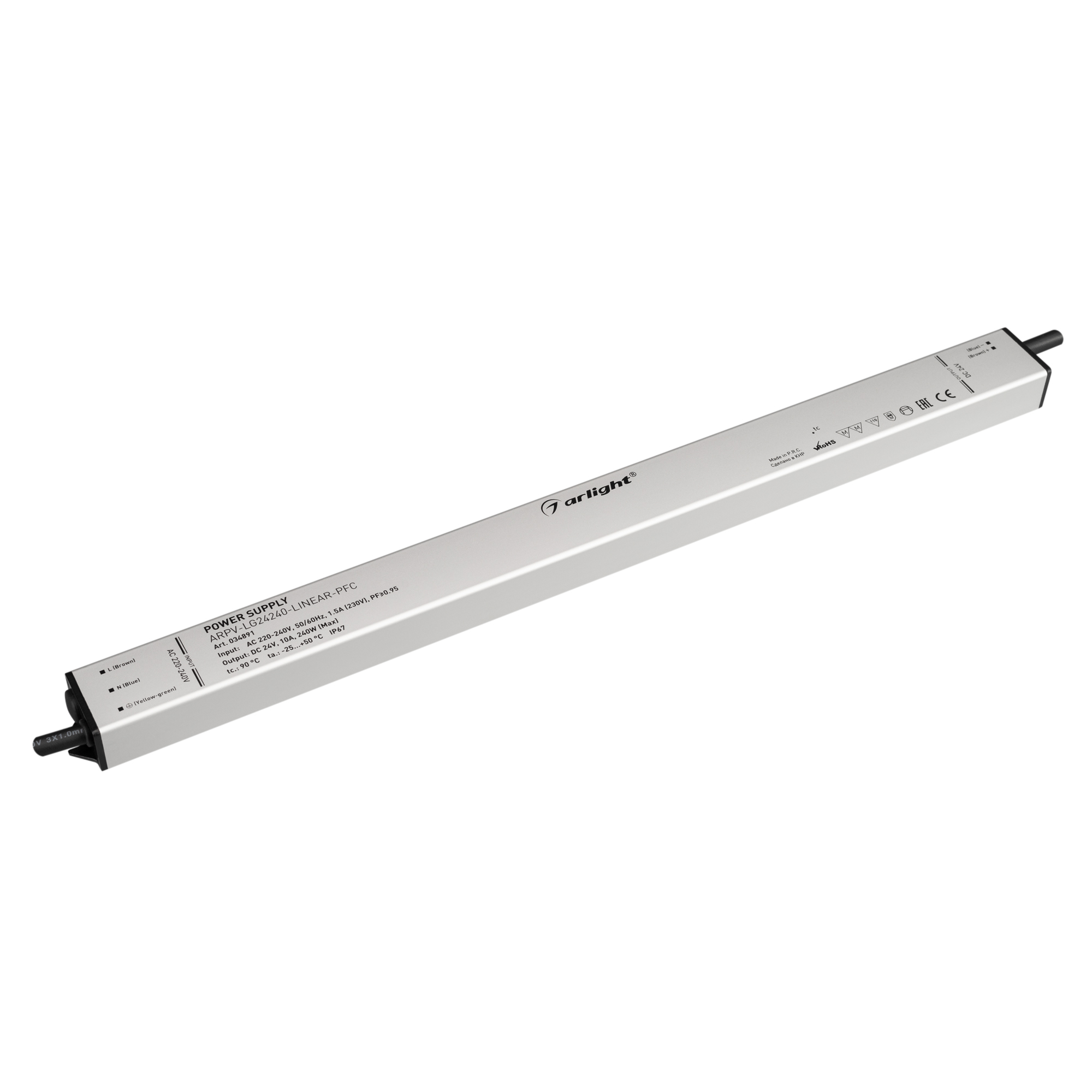 Блок питания ARPV-LG24240-LINEAR-PFC (24V, 10A, 240W) 034891 - Arlight