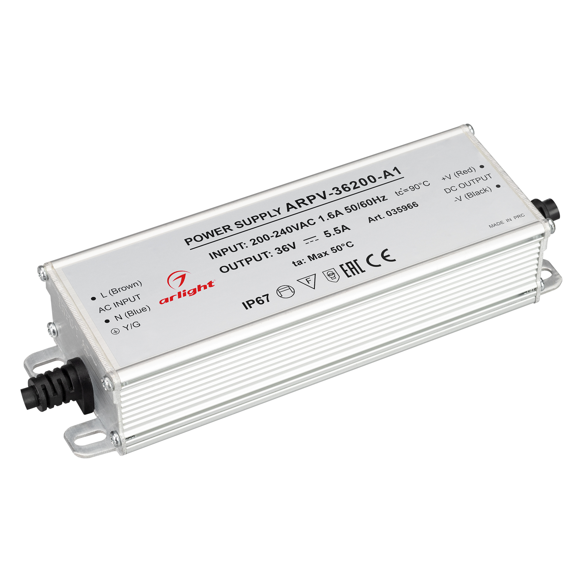 Блок питания ARPV-36200-A1 (36V, 5.55A, 200W) 035966 - Arlight