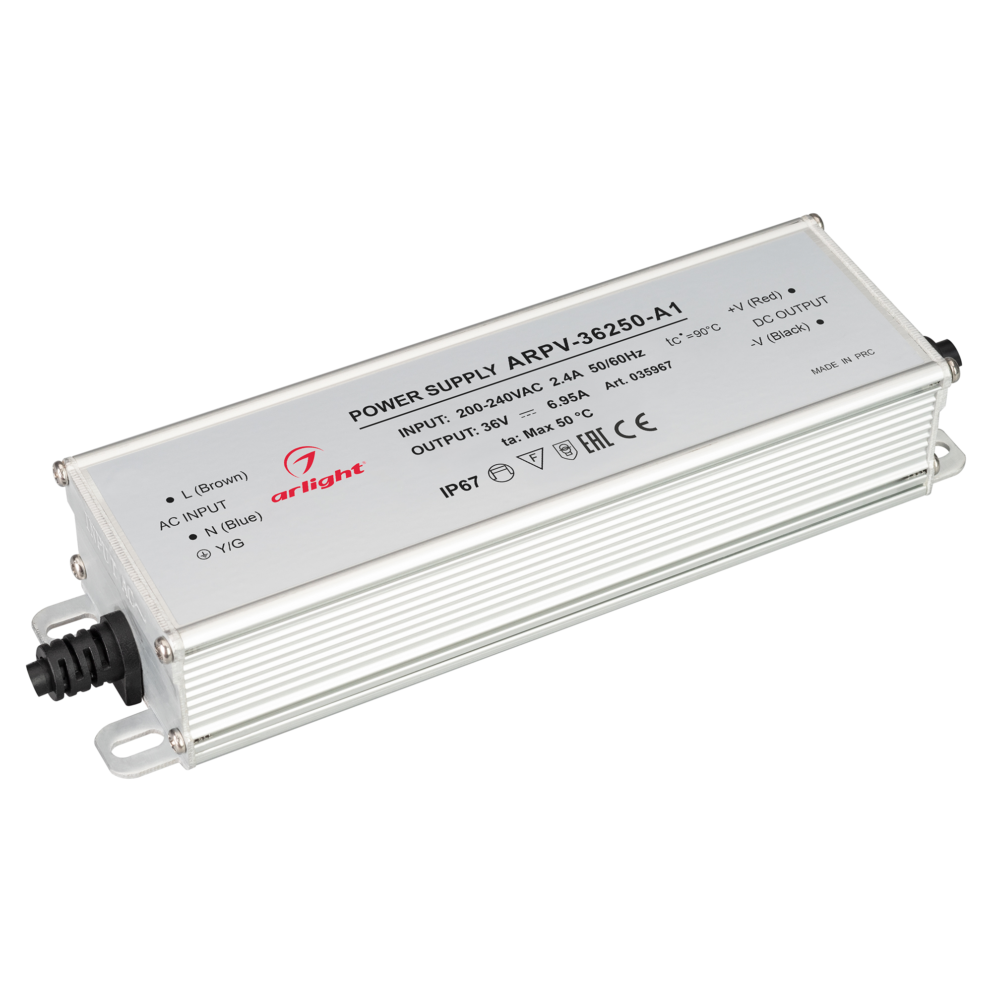 Блок питания ARPV-36250-A1 (36V, 6.95A, 250W) 035967 - Arlight