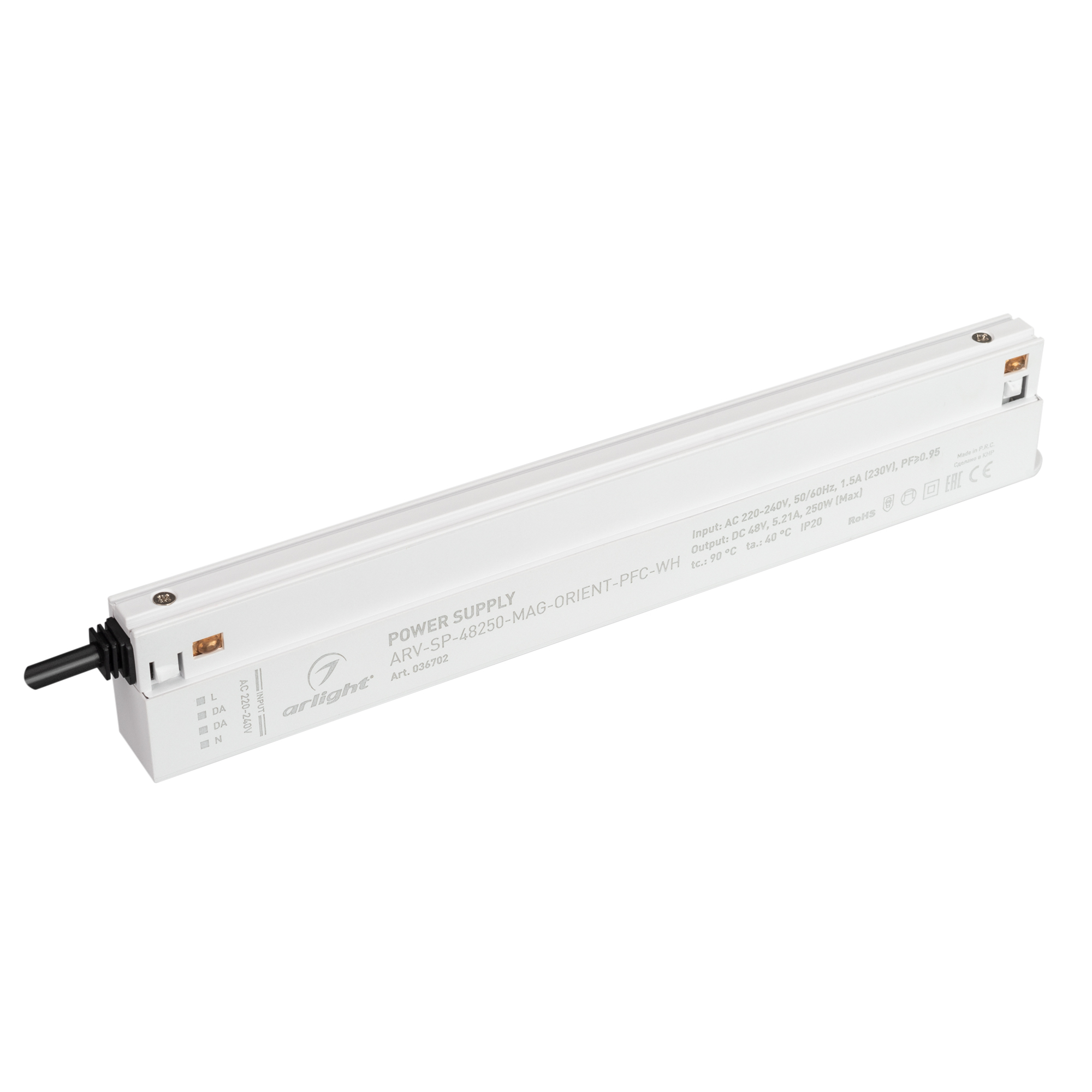 Блок питания ARV-SP-48250-MAG-ORIENT-PFC-WH (48V, 5.21A, 250W) 036702 - Arlight
