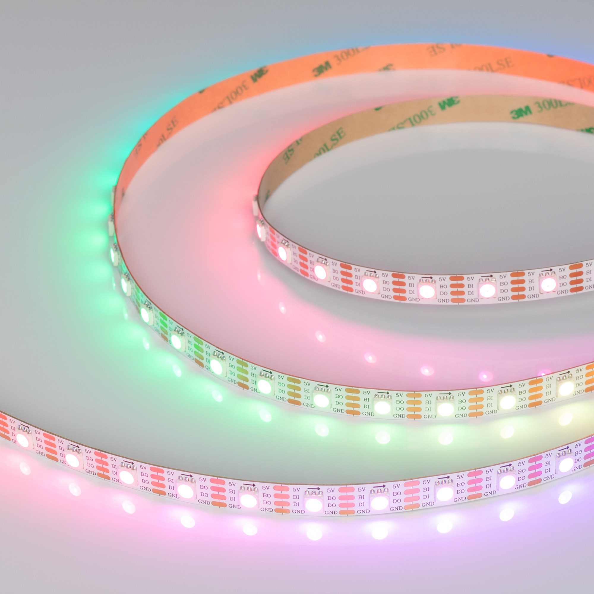 Лента SPI-B60-10mm 5V RGB-PX1-BPT (12 W/m, IP20, 5060) 037855 - Arlight