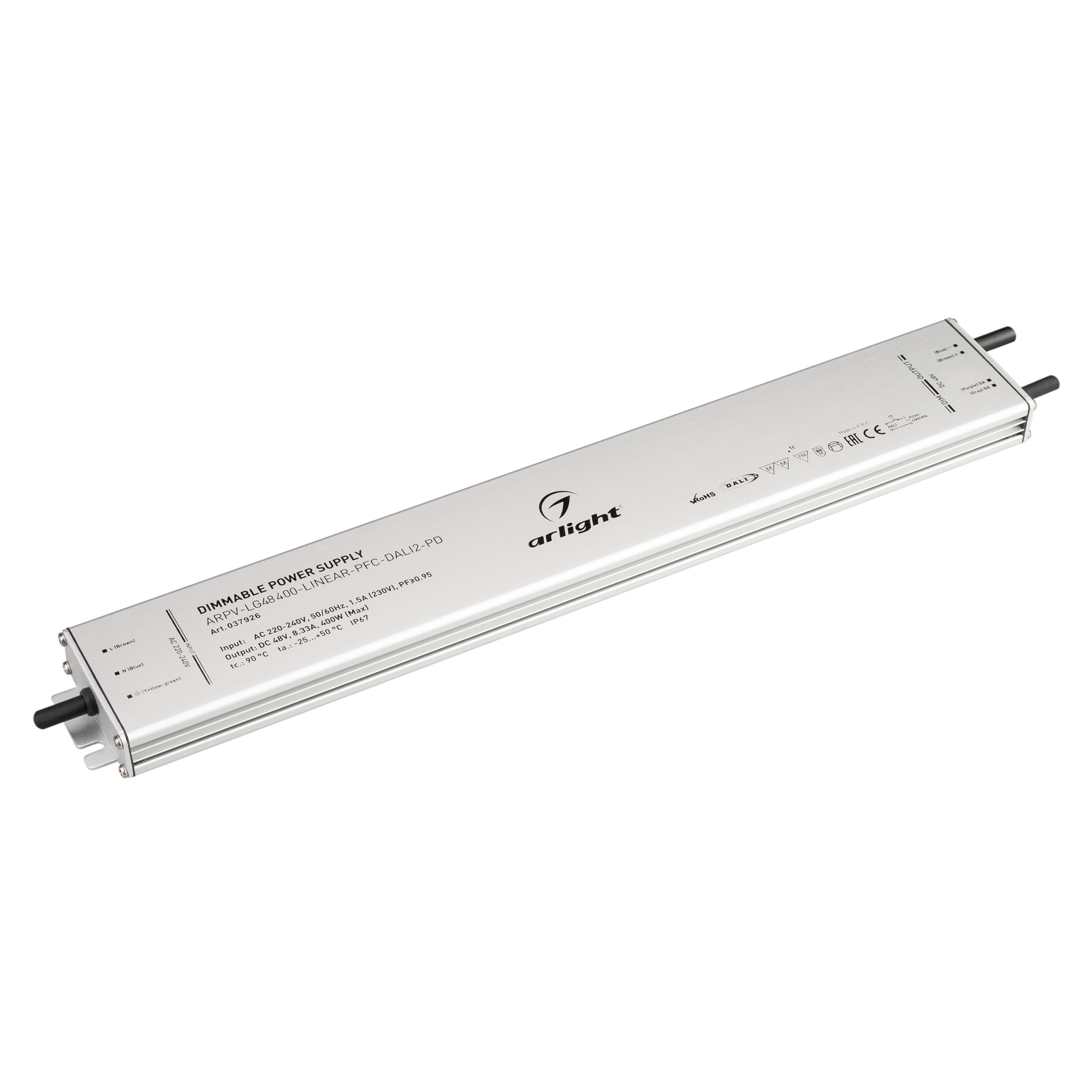Блок питания ARPV-LG48400-LINEAR-PFC-DALI2-PD (48V, 8.3A, 400W) 037926 - Arlight
