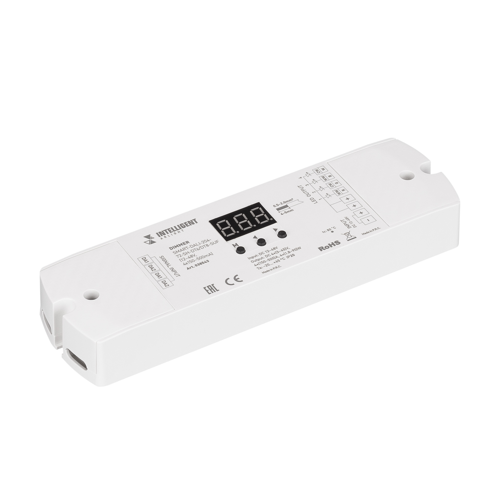 INTELLIGENT ARLIGHT Диммер SMART-DALI-204-72-SH-DT6/DT8-SUF (12-48V, 4x350-1200mA) 038544 - Arlight