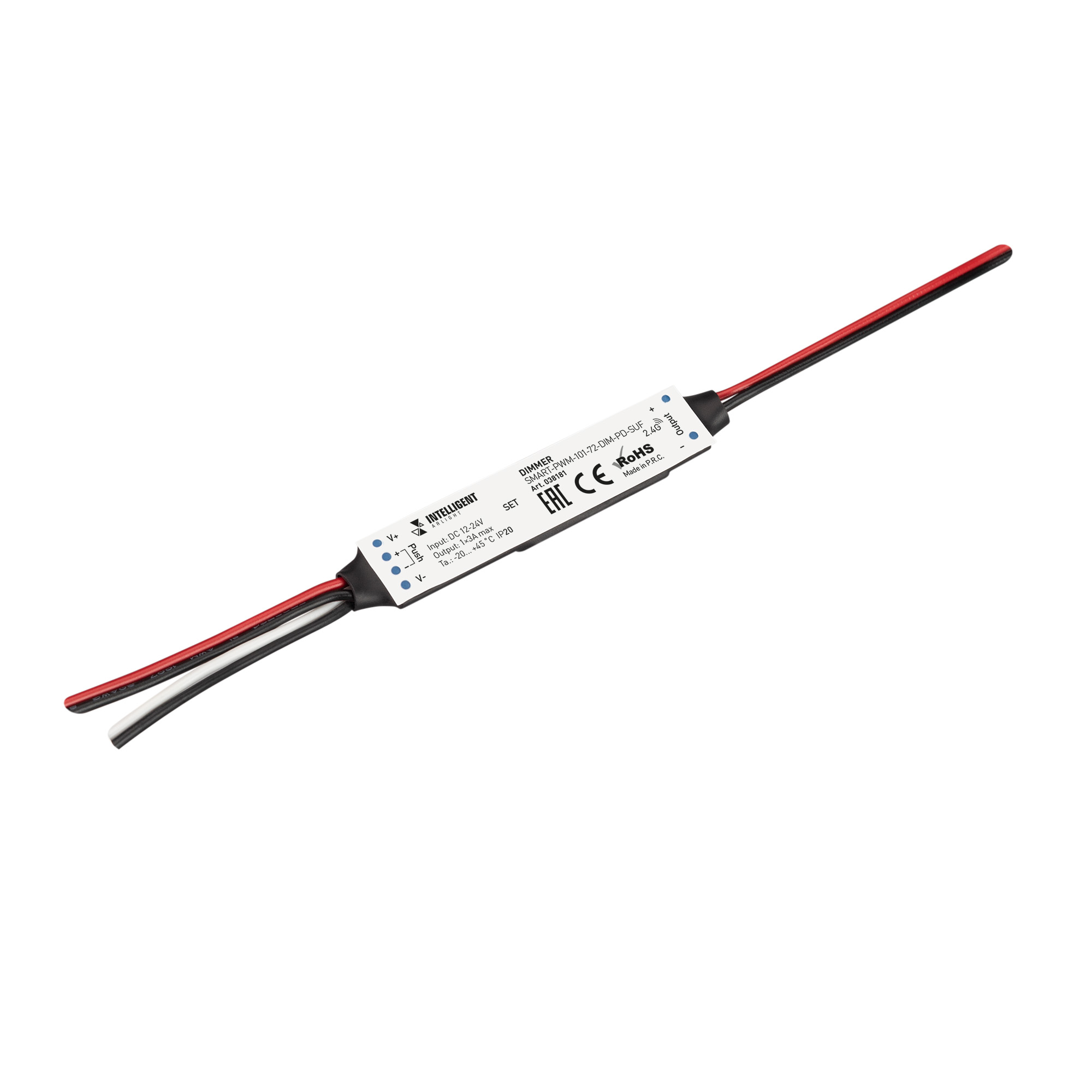 INTELLIGENT ARLIGHT Диммер SMART-PWM-101-72-DIM-PD-SUF (12-24V, 1x3A, SS, 2.4G) 038181 - Arlight