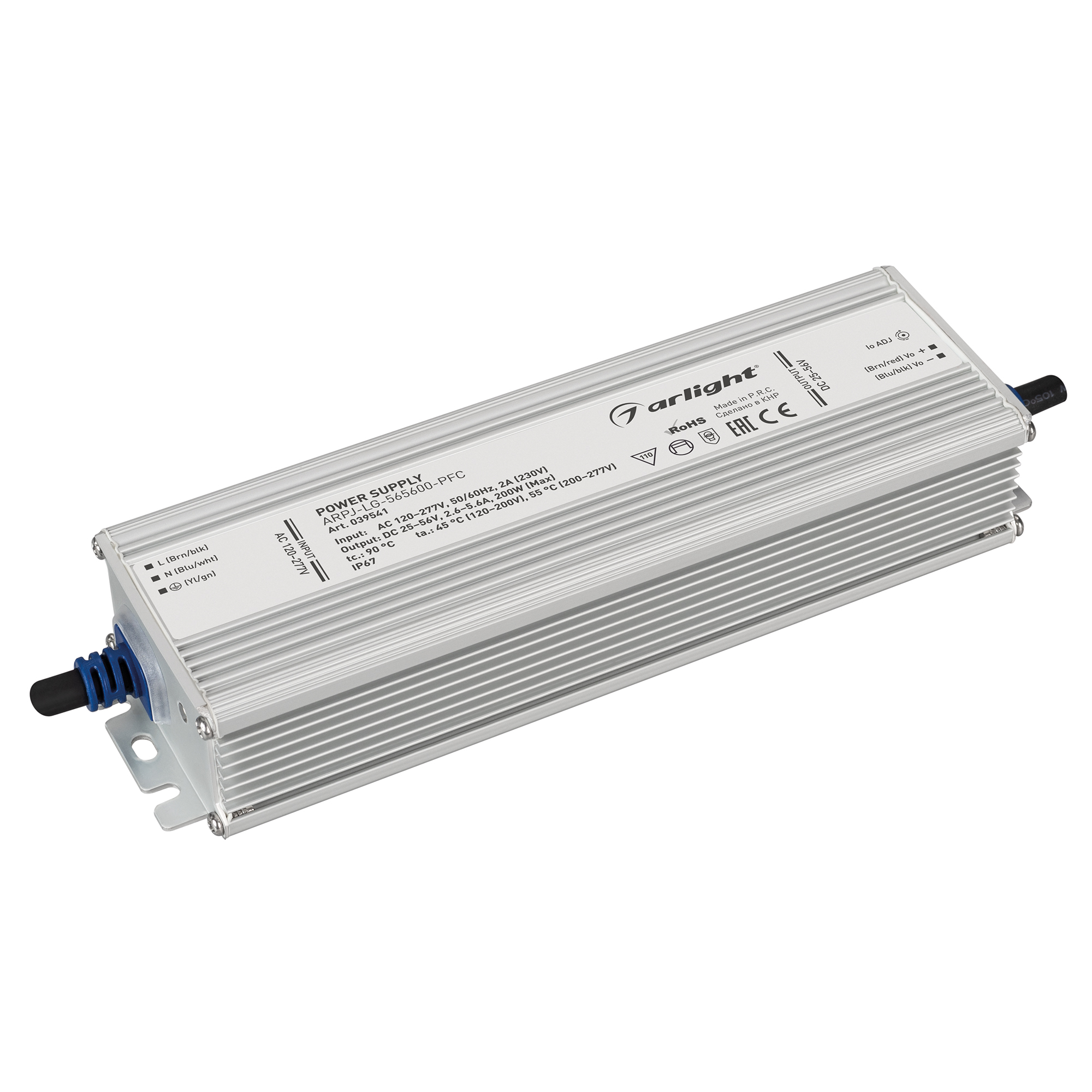 Блок питания ARPJ-LG-565600-PFC (200W, 25-56V, 2.6-5.6A) 039541 - Arlight