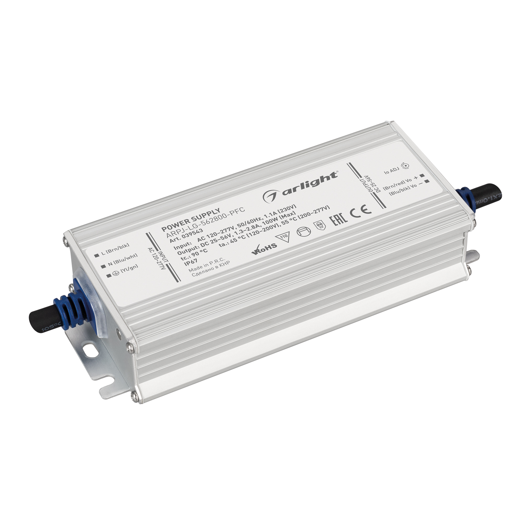Блок питания ARPJ-LG-562800-PFC (100W, 25-56V, 1.3-2.8A) 039543 - Arlight