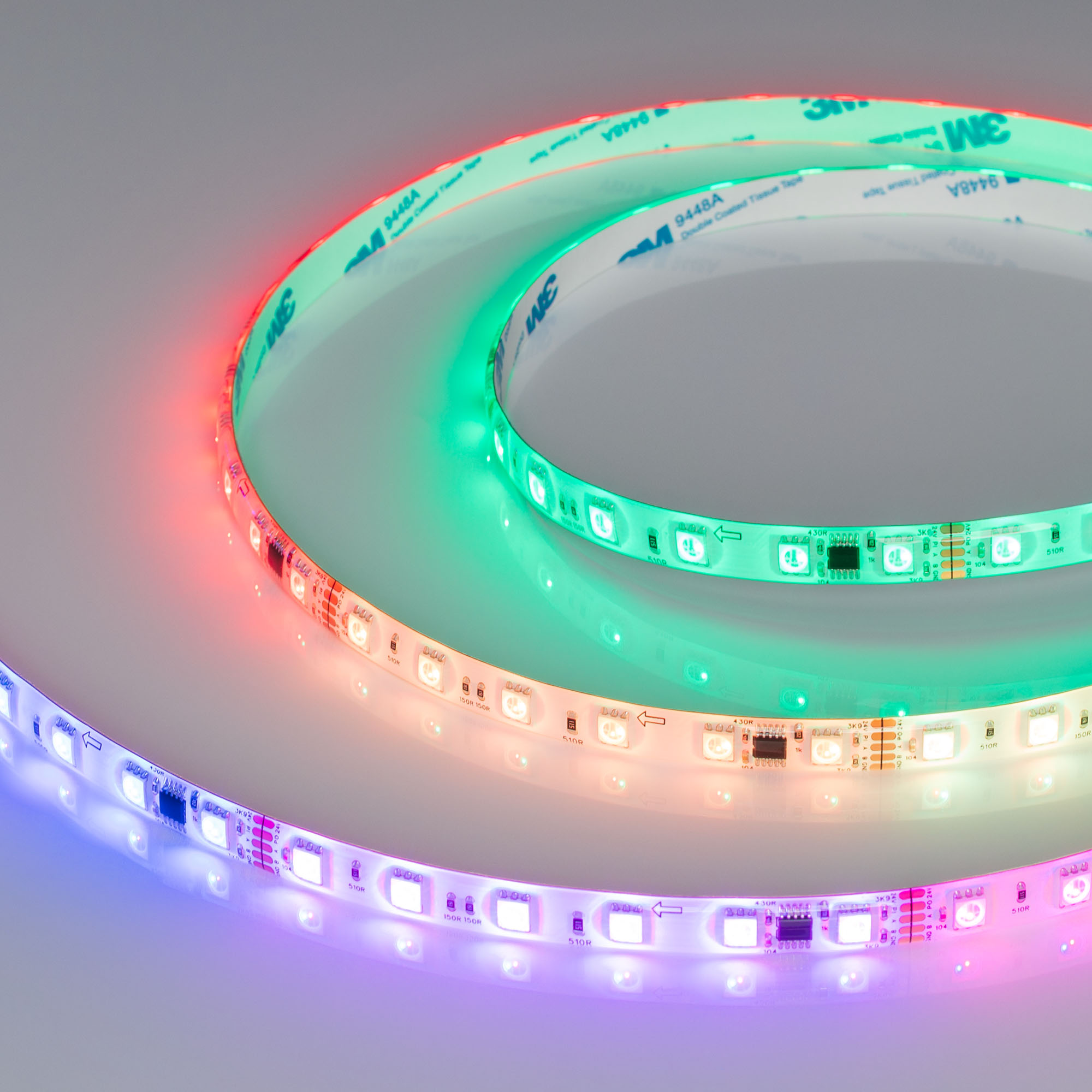Лента герметичная DMX-SE-B60-10mm 24V RGB-PX6 (14 W/m, IP65, 5060, 5m) 039607 - Arlight
