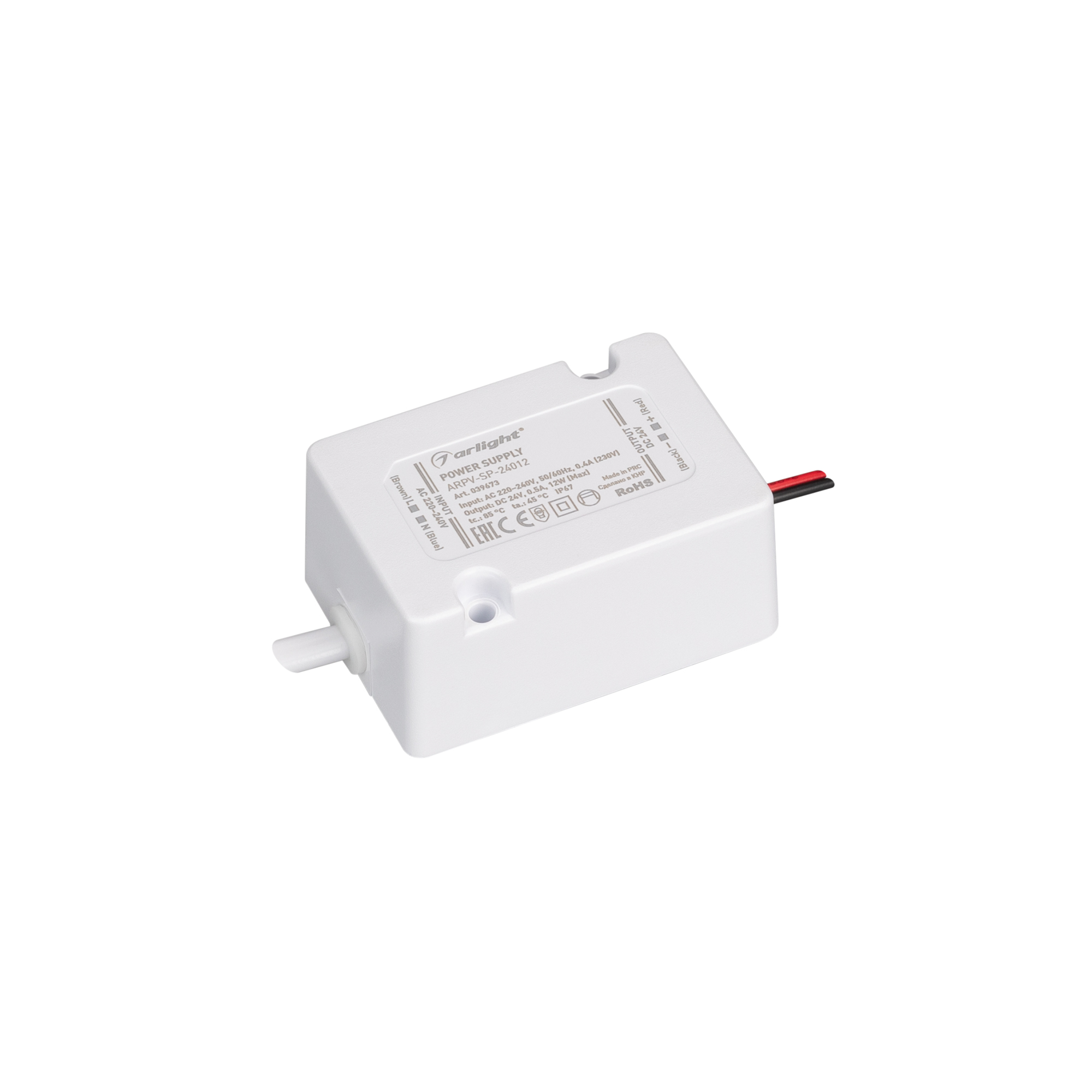 Блок питания ARPV-SP-24012 (24V, 0.5A, 12W) 039673 - Arlight