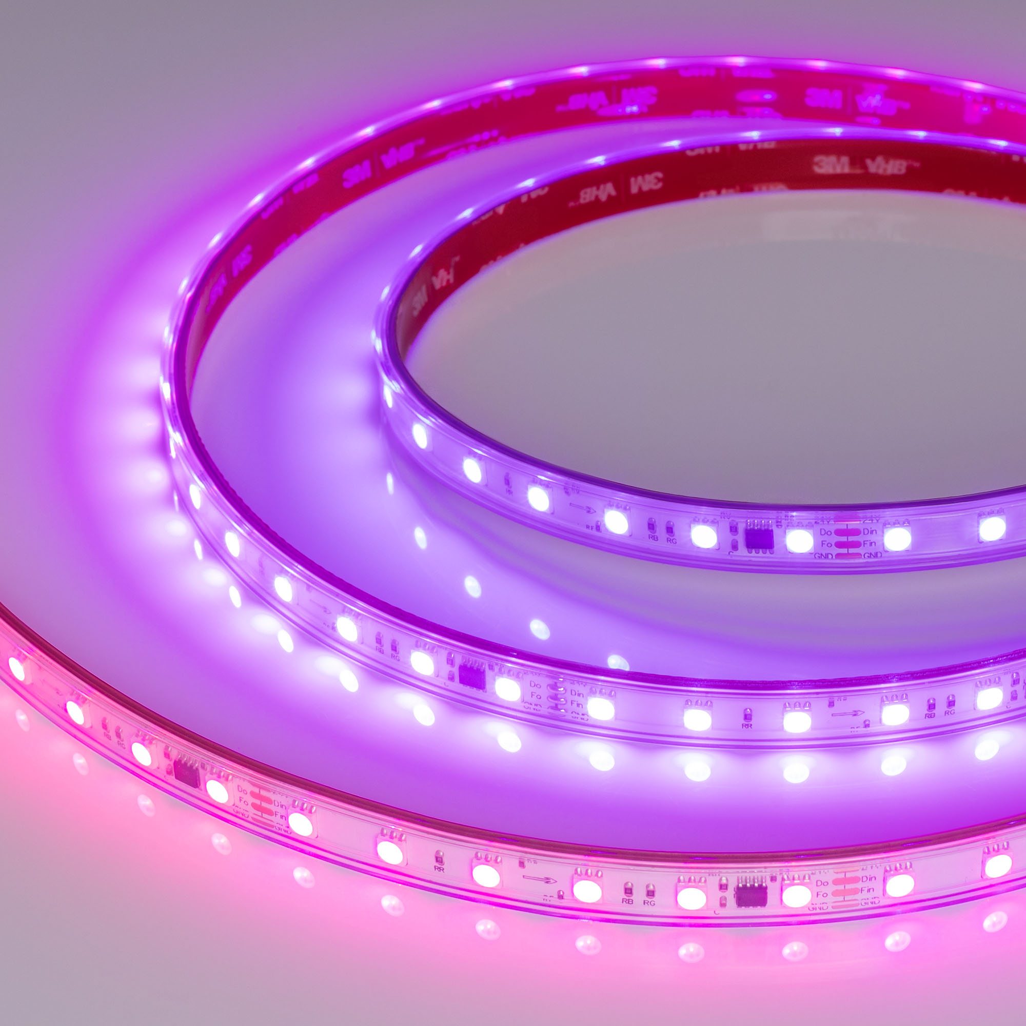 Лента герметичная SPI-PS-B60-12mm 24V RGB-PX6-BPT (12 W/m, IP67, 5060, 5m) 039181 - Arlight
