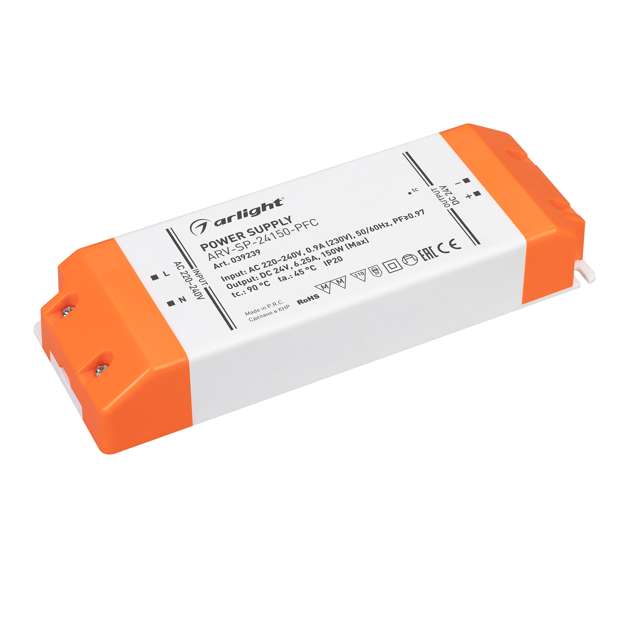Блок питания ARV-SP-24150-PFC (24V, 6.25A, 150W) 039239 - Arlight