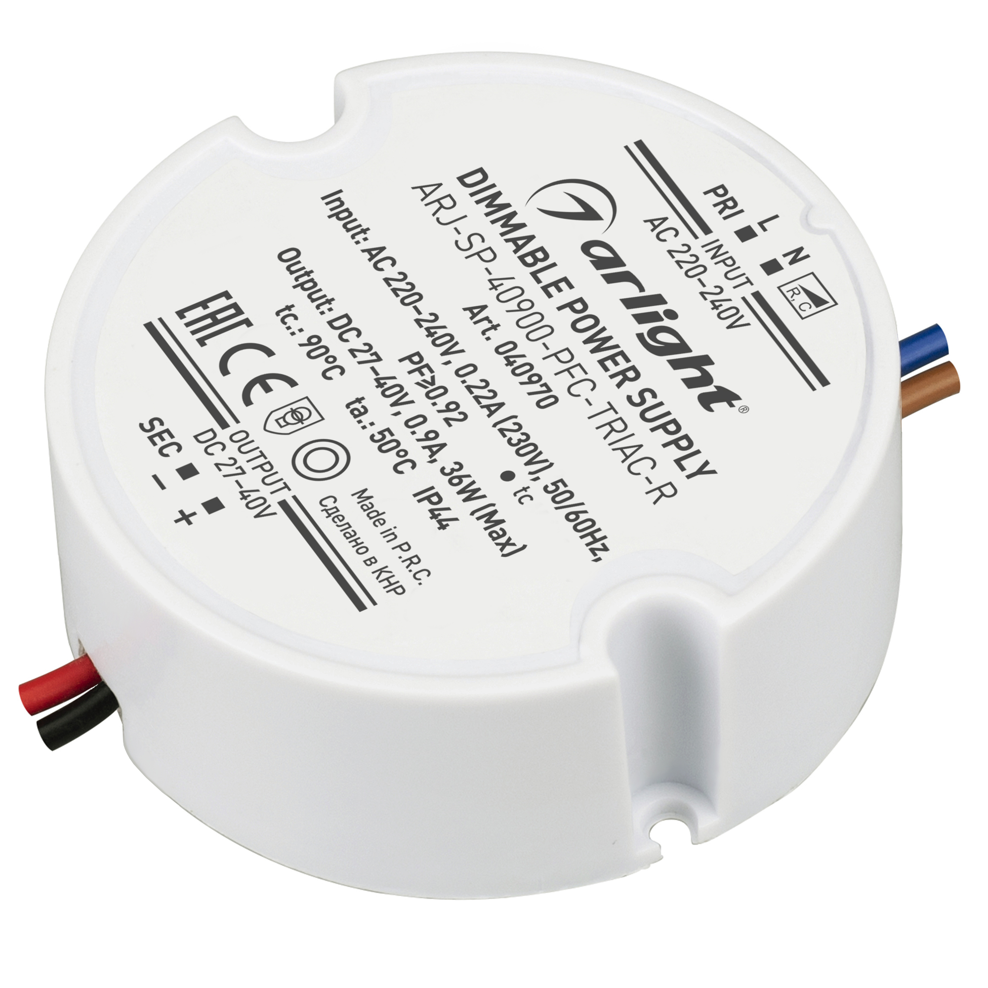 Блок питания ARJ-SP-40900-PFC-TRIAC-R (36W, 27-40V, 900mA) 040970 - Arlight