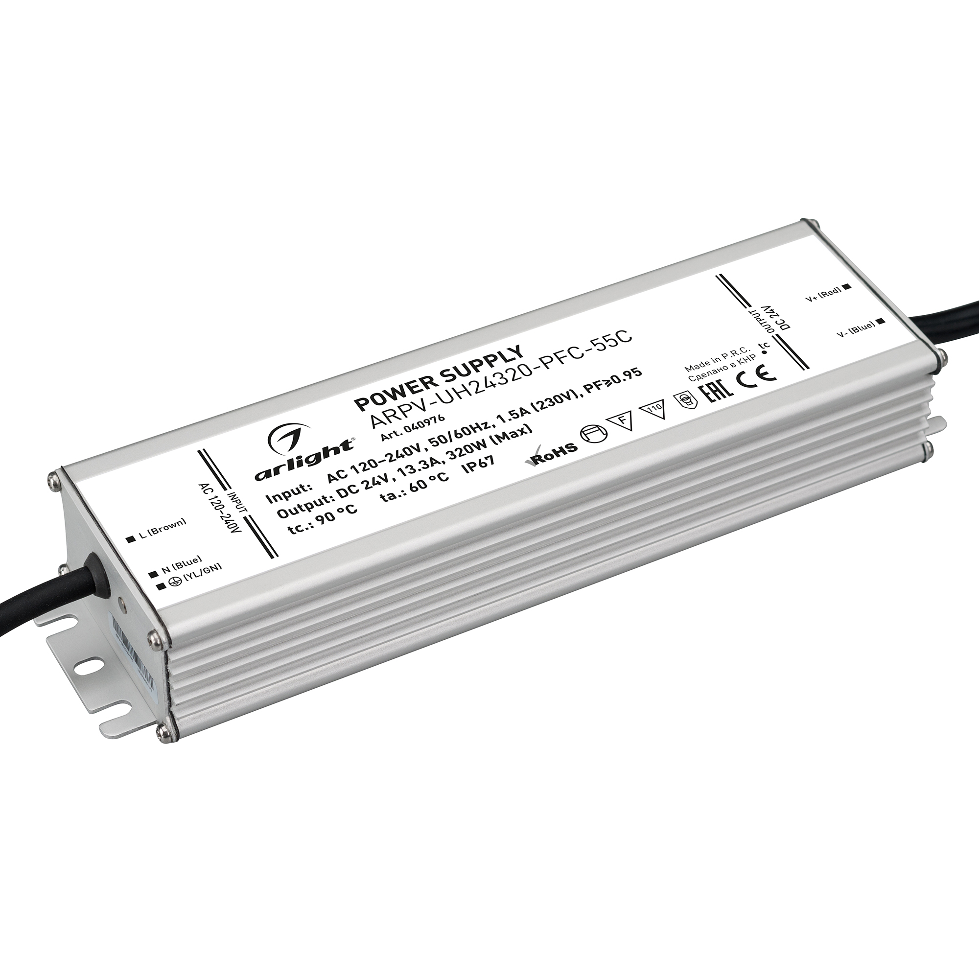 Блок питания ARPV-UH24320-PFC-55C (24V, 13.3A, 320W) 040976 - Arlight