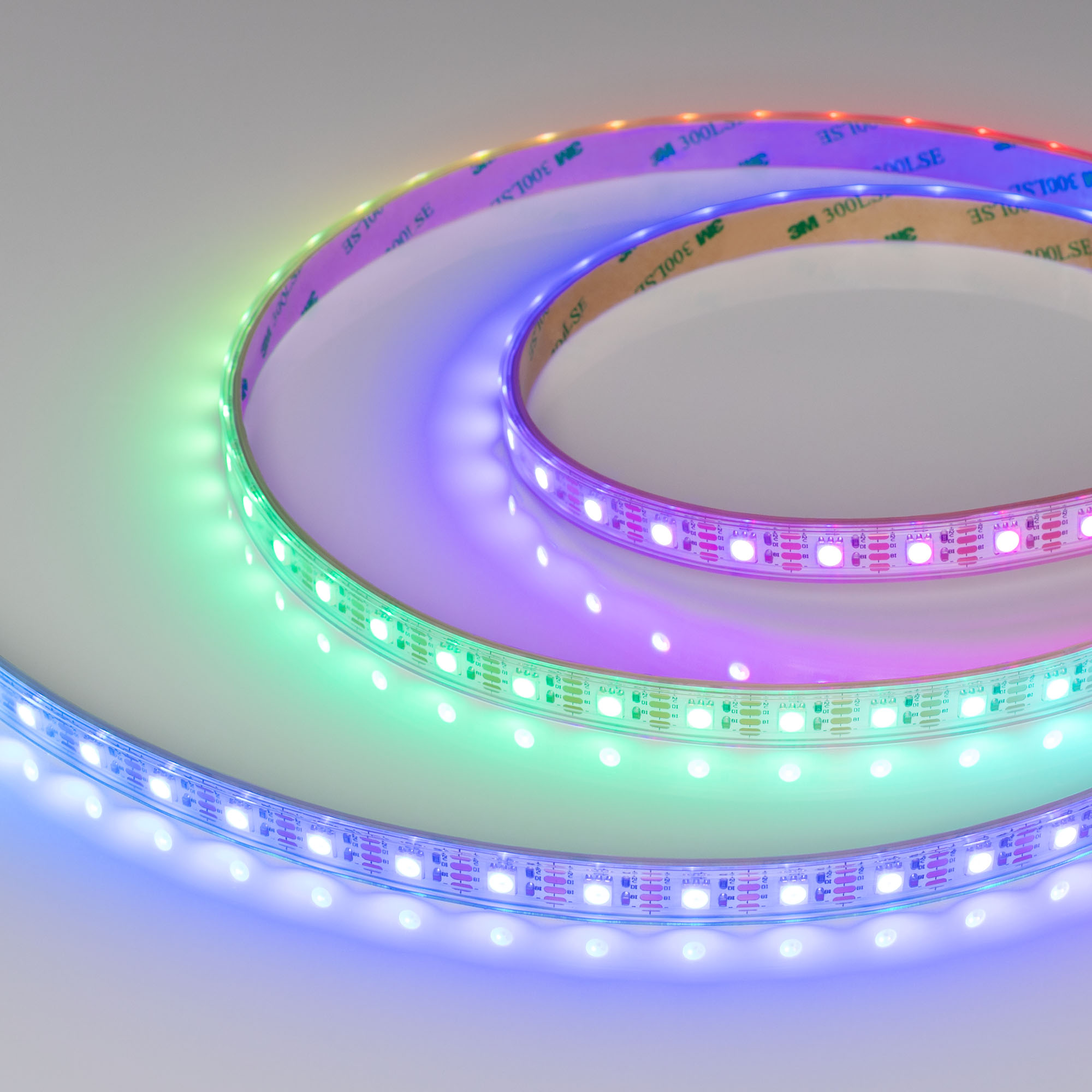 Лента герметичная SPI-P-B60-12mm 12V RGB-PX1-BPT (8 W/m, IP66, 5060, 5m) 041615(1) - Arlight