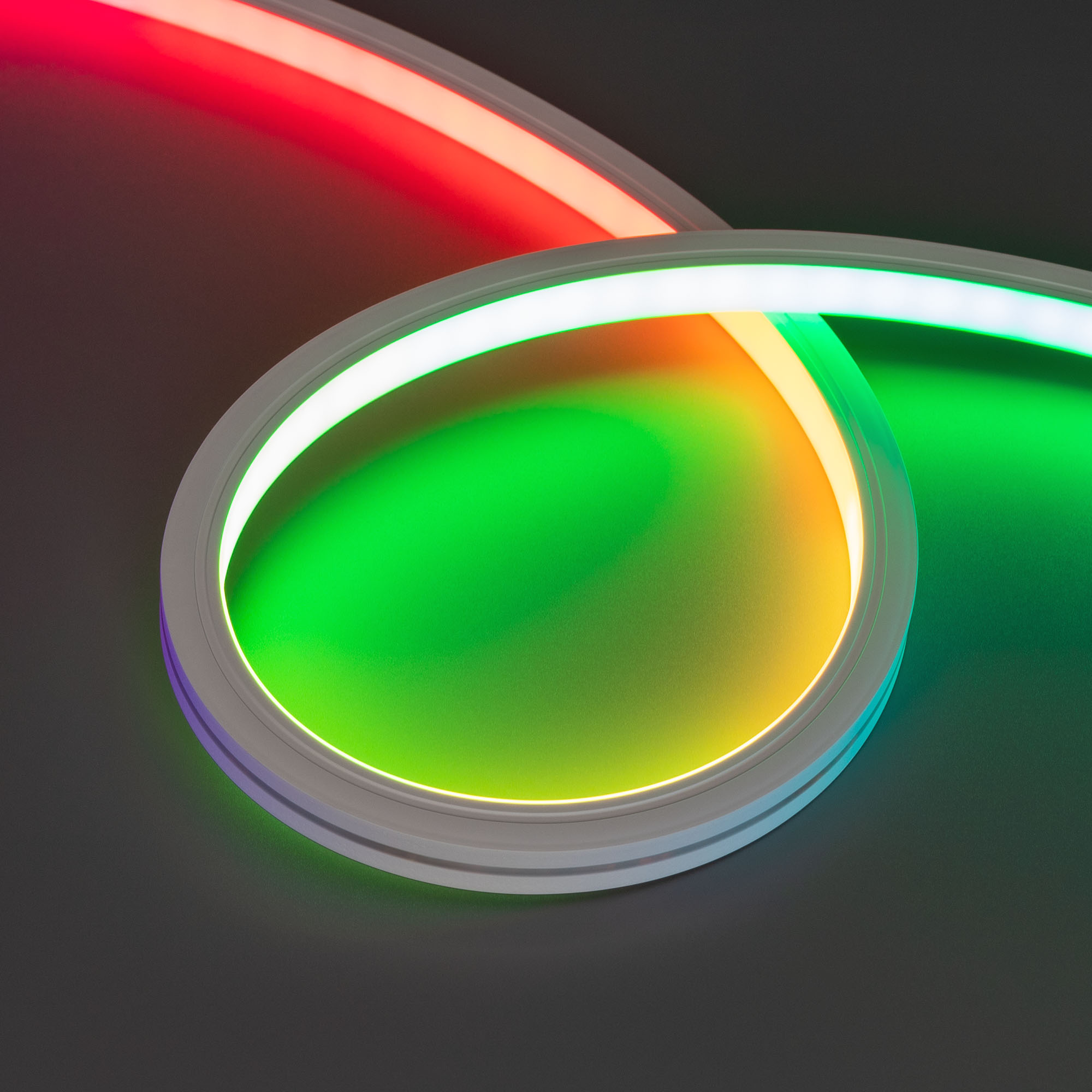Лента герметичная DMX MOONLIGHT-TOP-B84-13x12mm 24V RGB-PX7 (18 W/m, IP67, 5m, wire x2) 041015 - Arlight