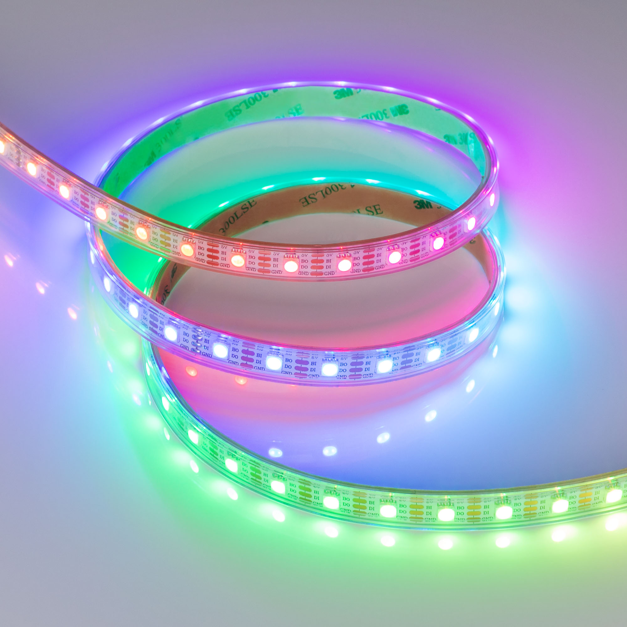 Лента герметичная SPI-P-B60-12mm 5V RGB-PX1-BPT (12 W/m, IP66, 5060, 5m) 041167 - Arlight