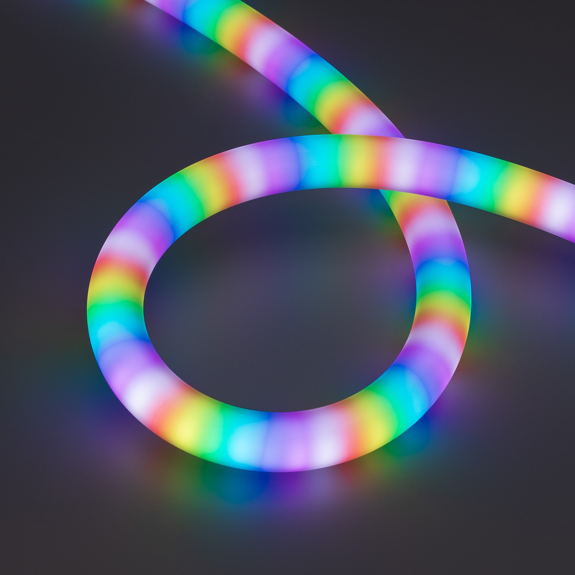 Лента герметичная SPI MOONLIGHT-BLACK-SIDE-G180-D25mm 12V RGB-PX2 (21.6 W/m, IP65, 5m, wire x1) 044974 - Arlight