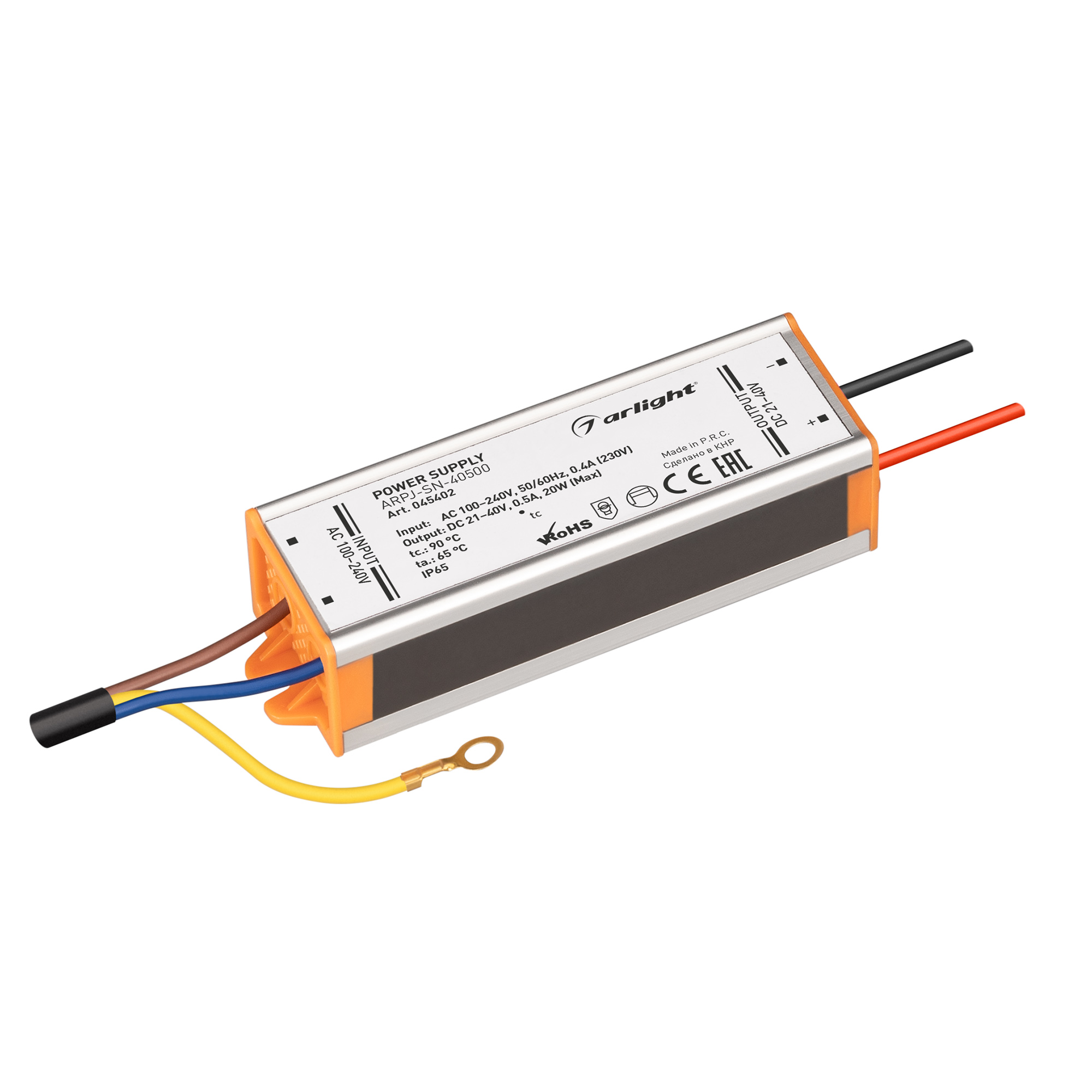 Блок питания ARPJ-SN-40500 (20W, 21-40V, 500mA) 045402 - Arlight