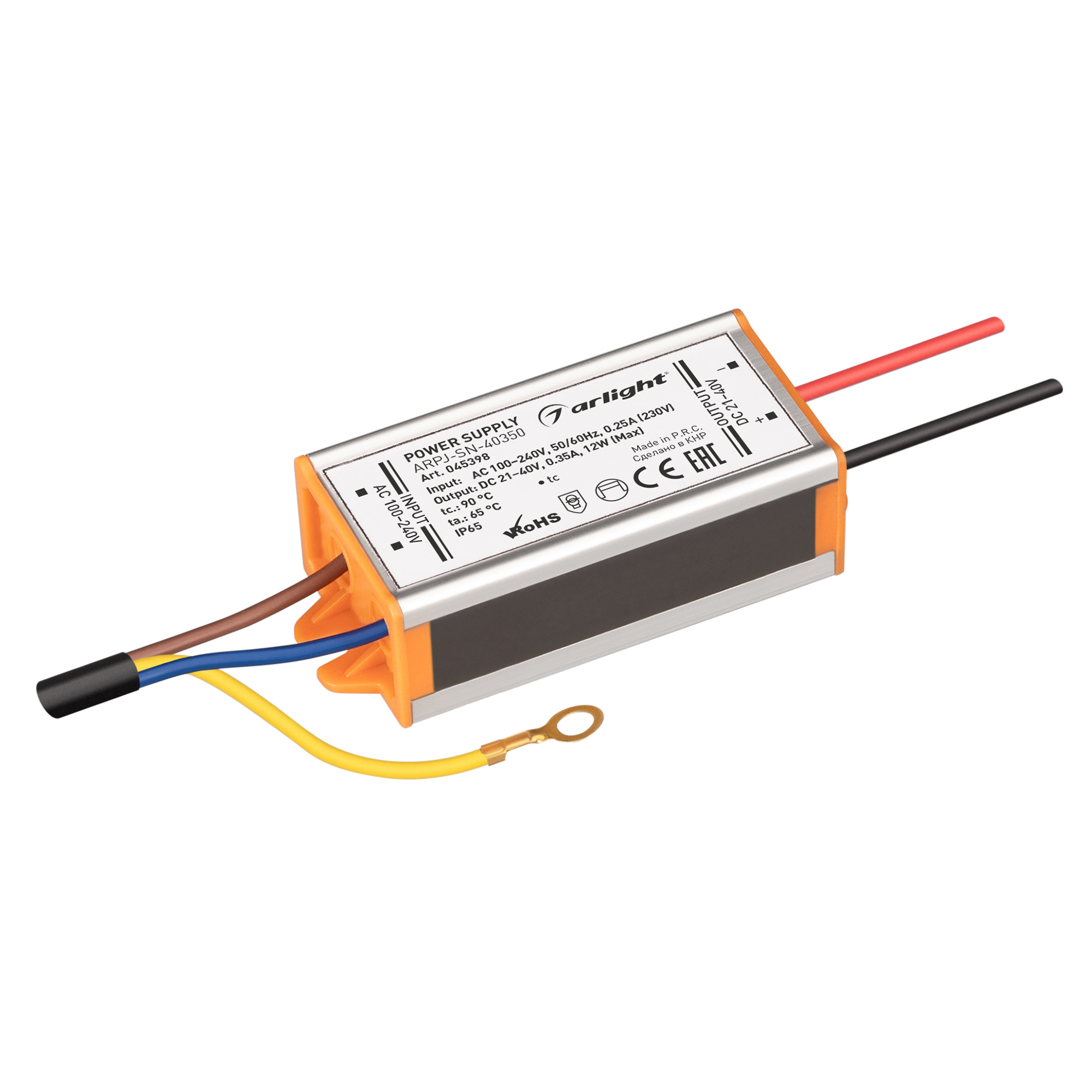 Блок питания ARPJ-SN-40350 (12W, 21-40V, 350mA) 045398 - Arlight