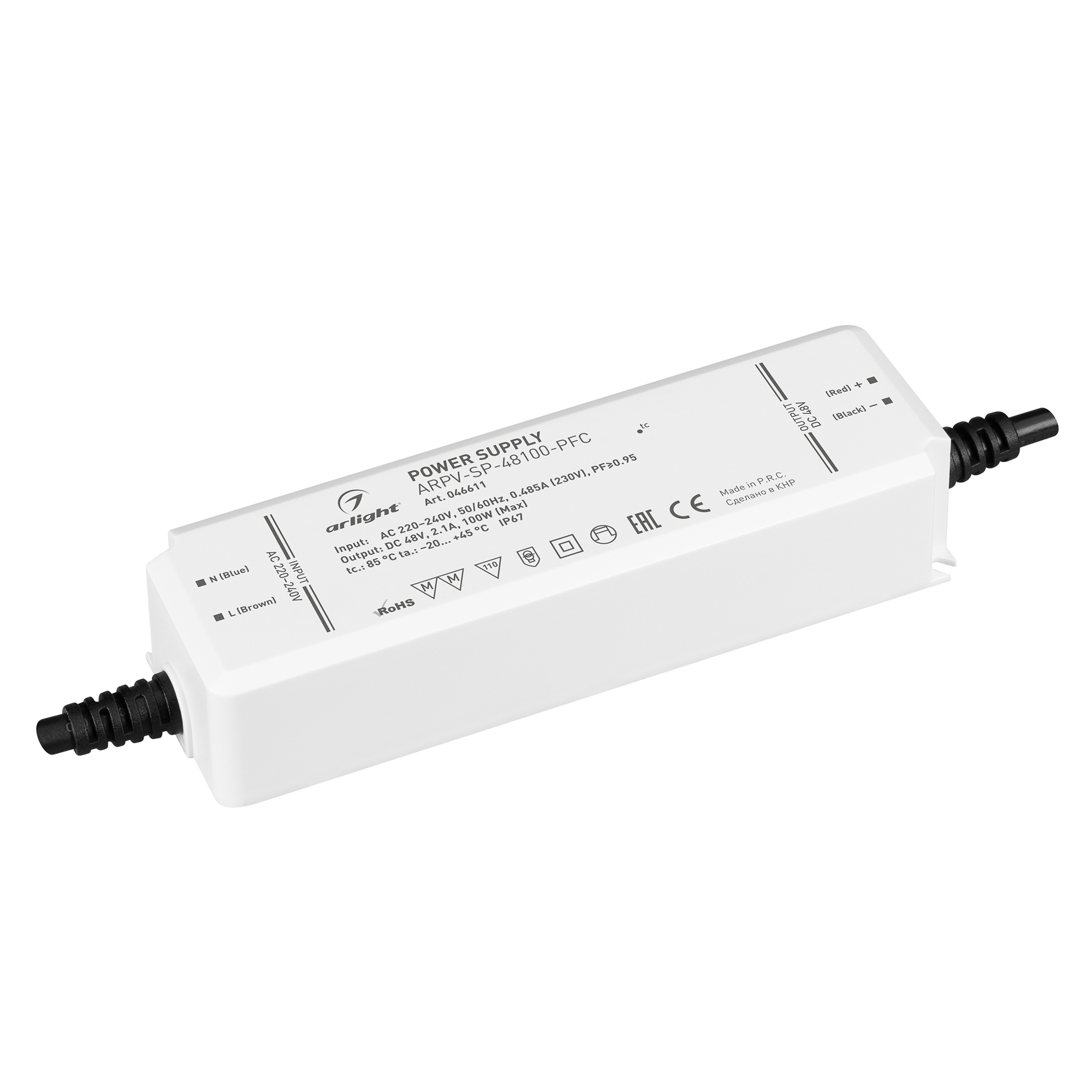 Блок питания ARPV-SP-48100-PFC (48V, 2.1A, 100W) 046611 - Arlight