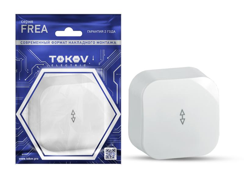 Переключатель 1-кл. ОП Frea 10А IP20 250В АБС-пластик бел. TKE-FR-P1-C01 - TOKOV ELECTRIC