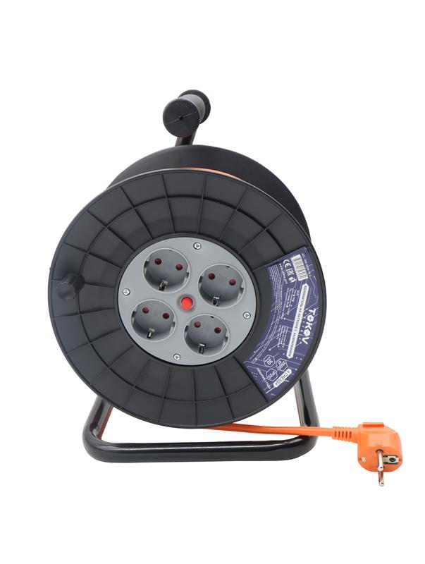 Удлинитель на катушке 4х30м с заземл. 16А IP20 3х1.5 TKE-SK30-15-Z - TOKOV ELECTRIC