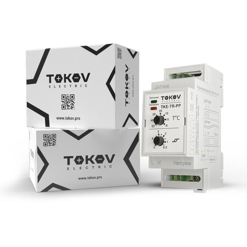 Термостат механический для обогрева труб на DIN-рейку Tokov Electric TKE-TR-PP - TOKOV ELECTRIC