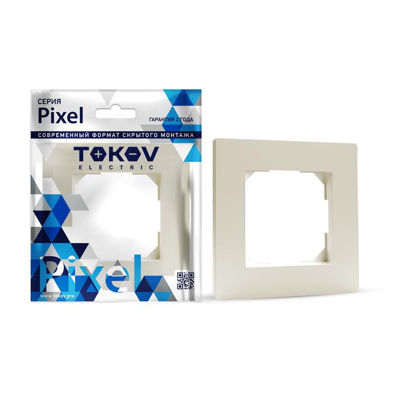 Рамка 1-м Pixel беж. TKE-PX-RM1-C02 - TOKOV ELECTRIC