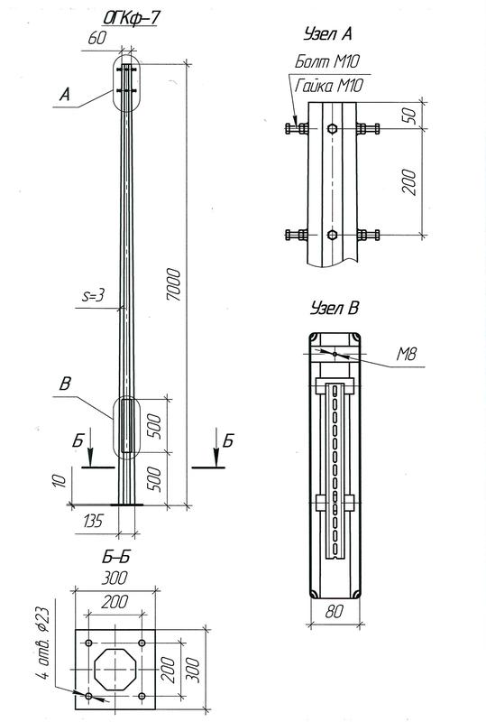 Опора ОГКф-7 (3мм 60/135 фл.300х10 мц. 200 отв. 23х4) гор. оцинк. МК 89835 - UMECON