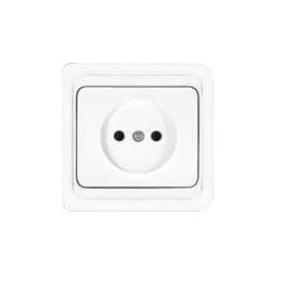 Розетка 1-м СП Валери 16А IP20 без заземл. бел. В0022 - UNIVersal
