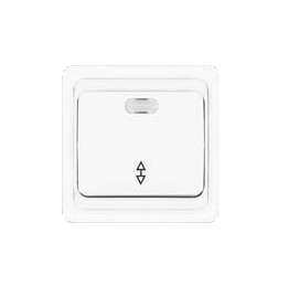 Переключатель проходной 1-кл. СП Валери 10А IP20 с подсветкой бел. В0125 - UNIVersal