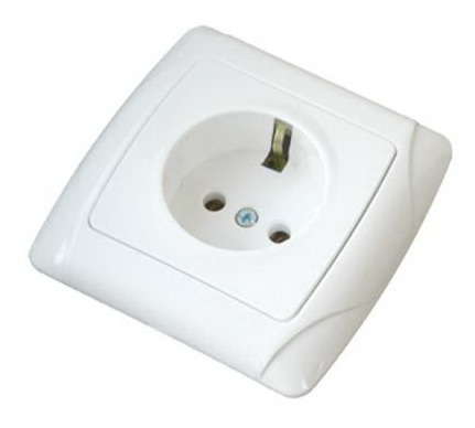 Розетка 1-м СП Маргарита 16А IP20 с заземл. бел. М0028 - UNIVersal