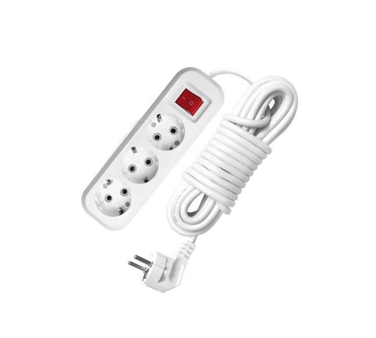 Удлинитель 3х2м с заземл. 16А IP20 S-303 ПВС 3х1 с выкл. 9634418 - UNIVersal