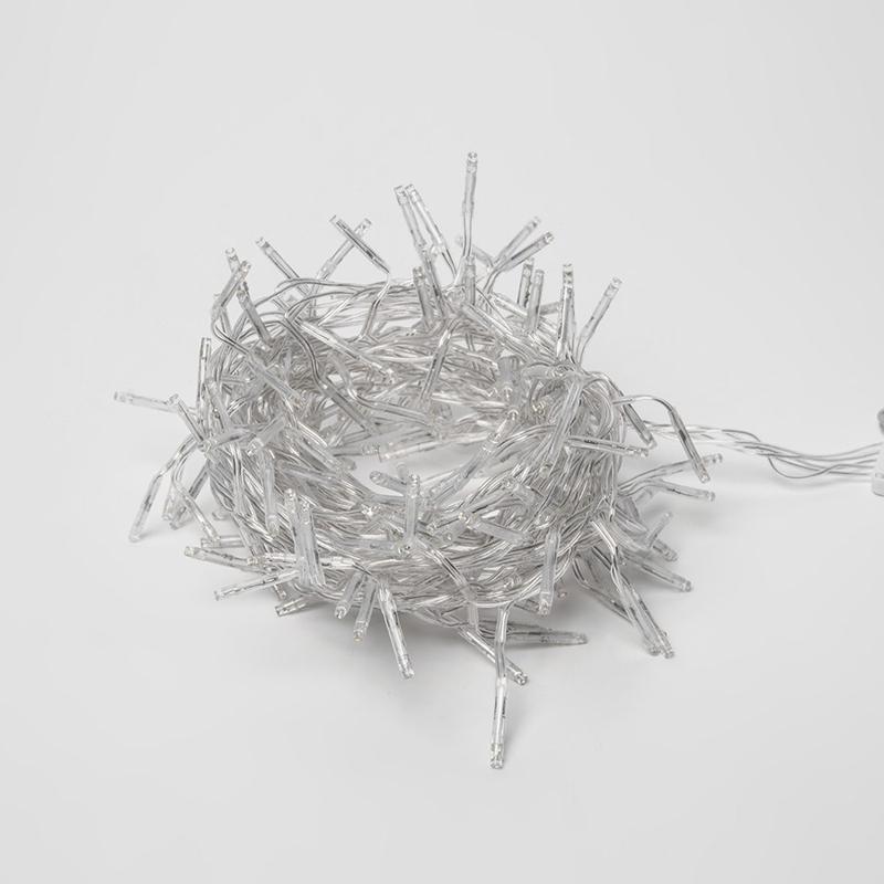 Гирлянда светодиодная ULD-S0300-200/DTA WHITE IP20 FIRECRACKER с контроллером -Фейерверк- 3м бел. свет провод прозрачн. Uniel UL-00005476 - Uniel